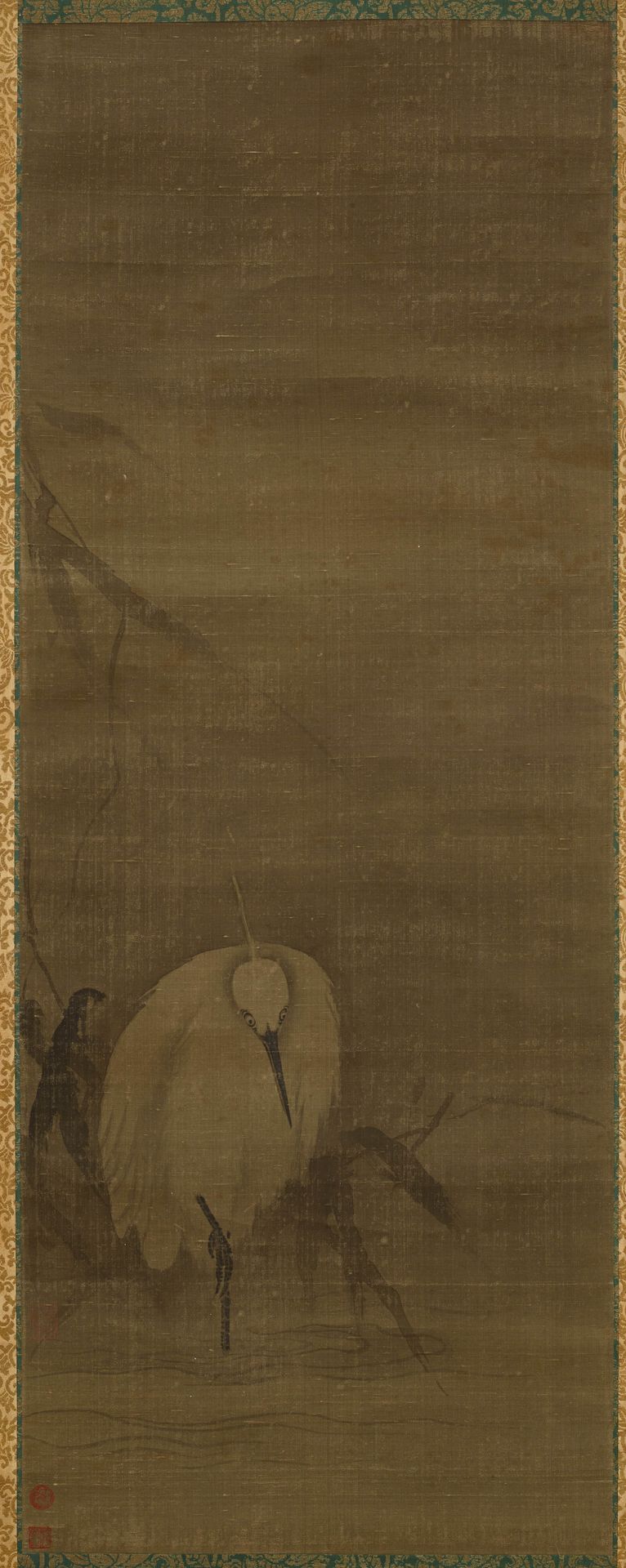 White Egret by Attributed to Liang Kai