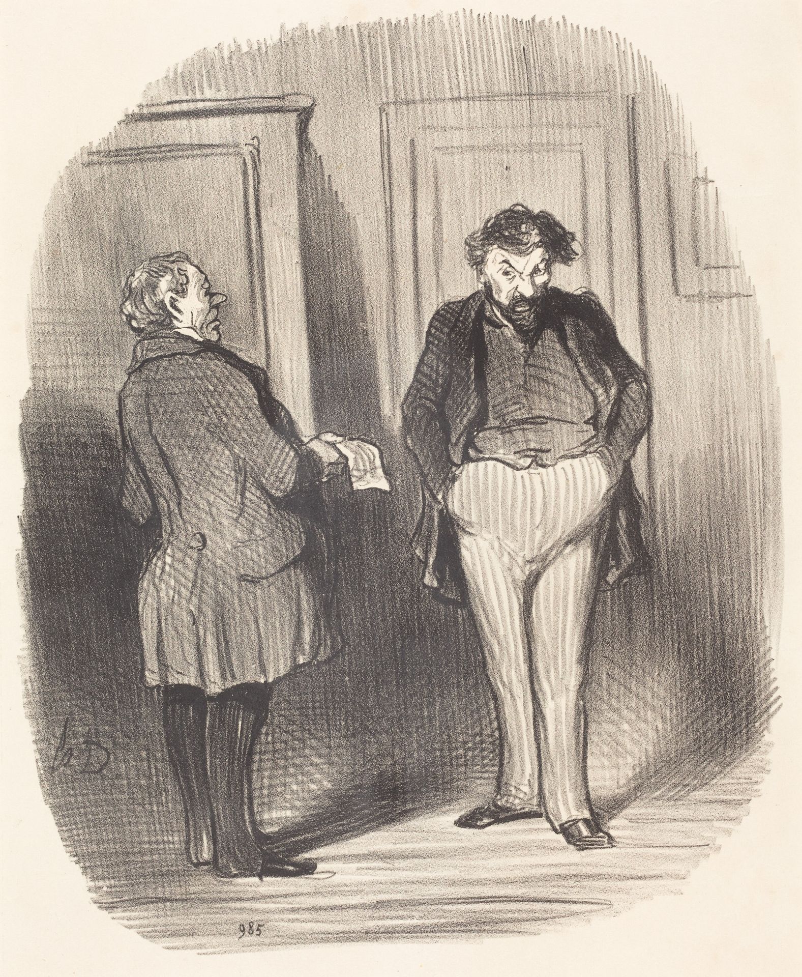 Pourriez-vous me dire...? J'ai la grippe!... by Honoré Daumier