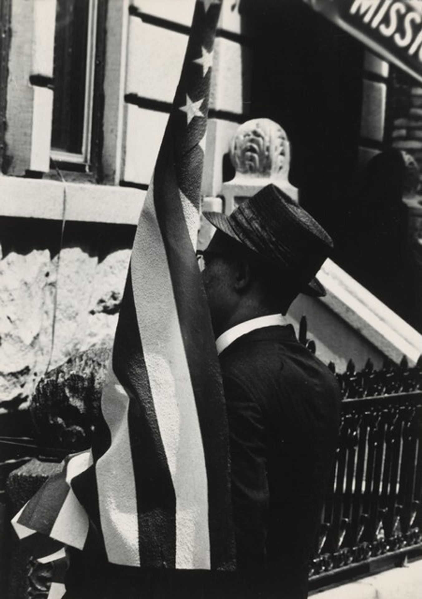Untitled (Man with Flag) by Shawn Walker