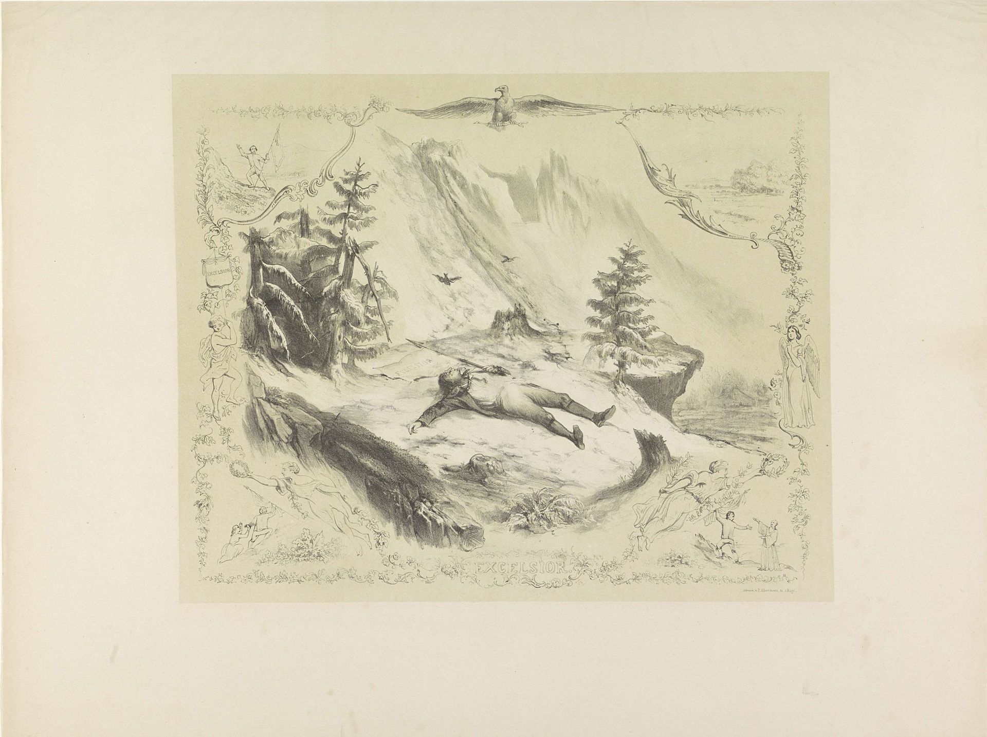 Blad uit Utrechtse studentenalmanak, 1859 by Anonymous