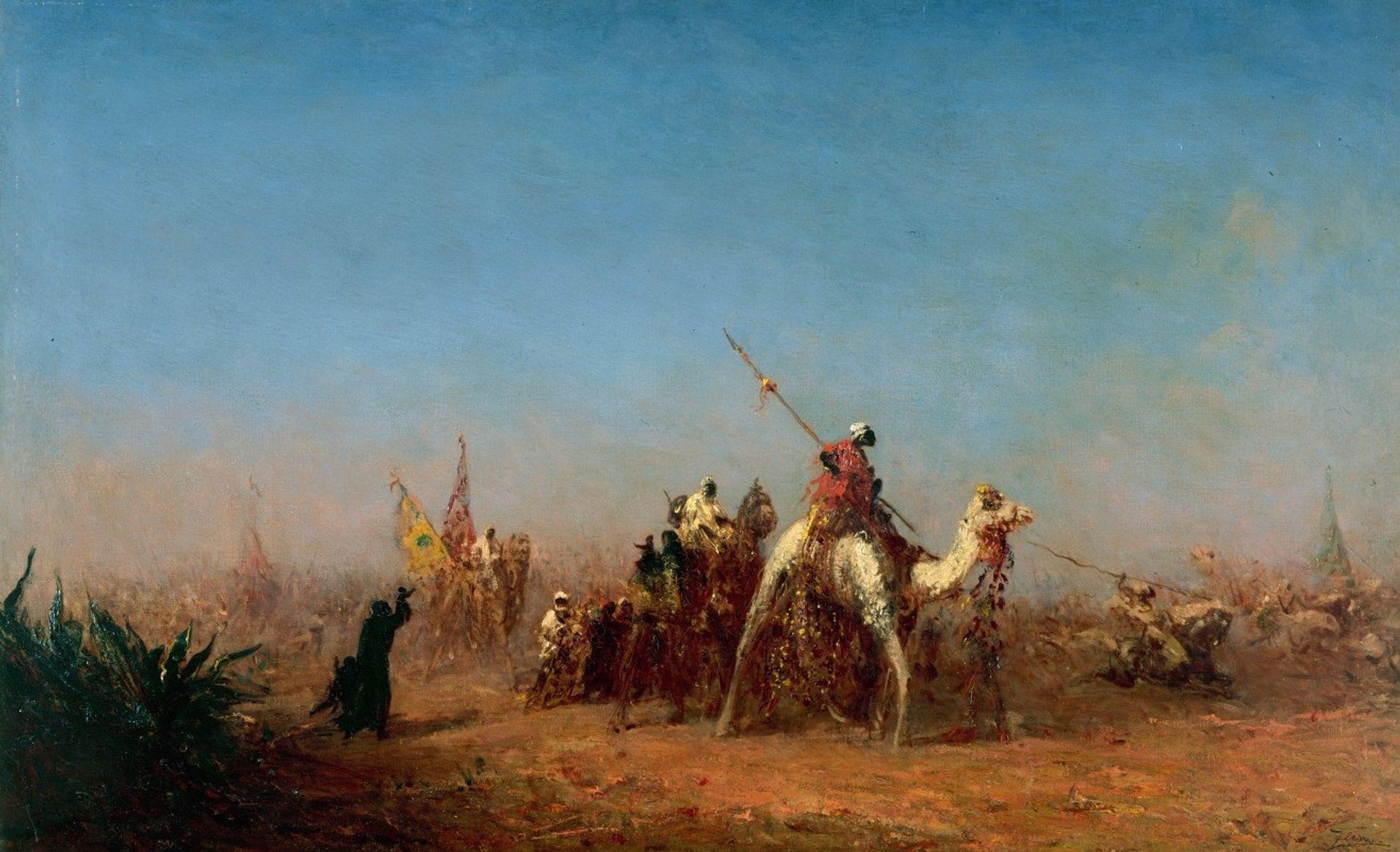 Caravane en route vers La Mecque by Félix Ziem