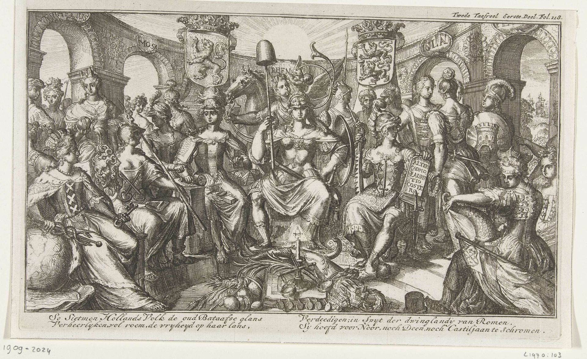 Allegorie met Holland en West-Friesland by Romeyn de Hooghe