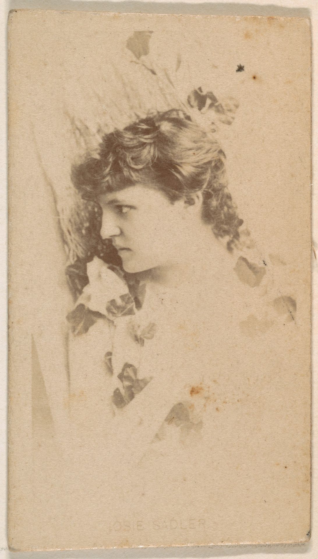 Josie Sadler, from the Actresses series (N245) issued by Kinney Brothers to promote Sweet Caporal Cigarettes by Kinney Brothers Tobacco Company
