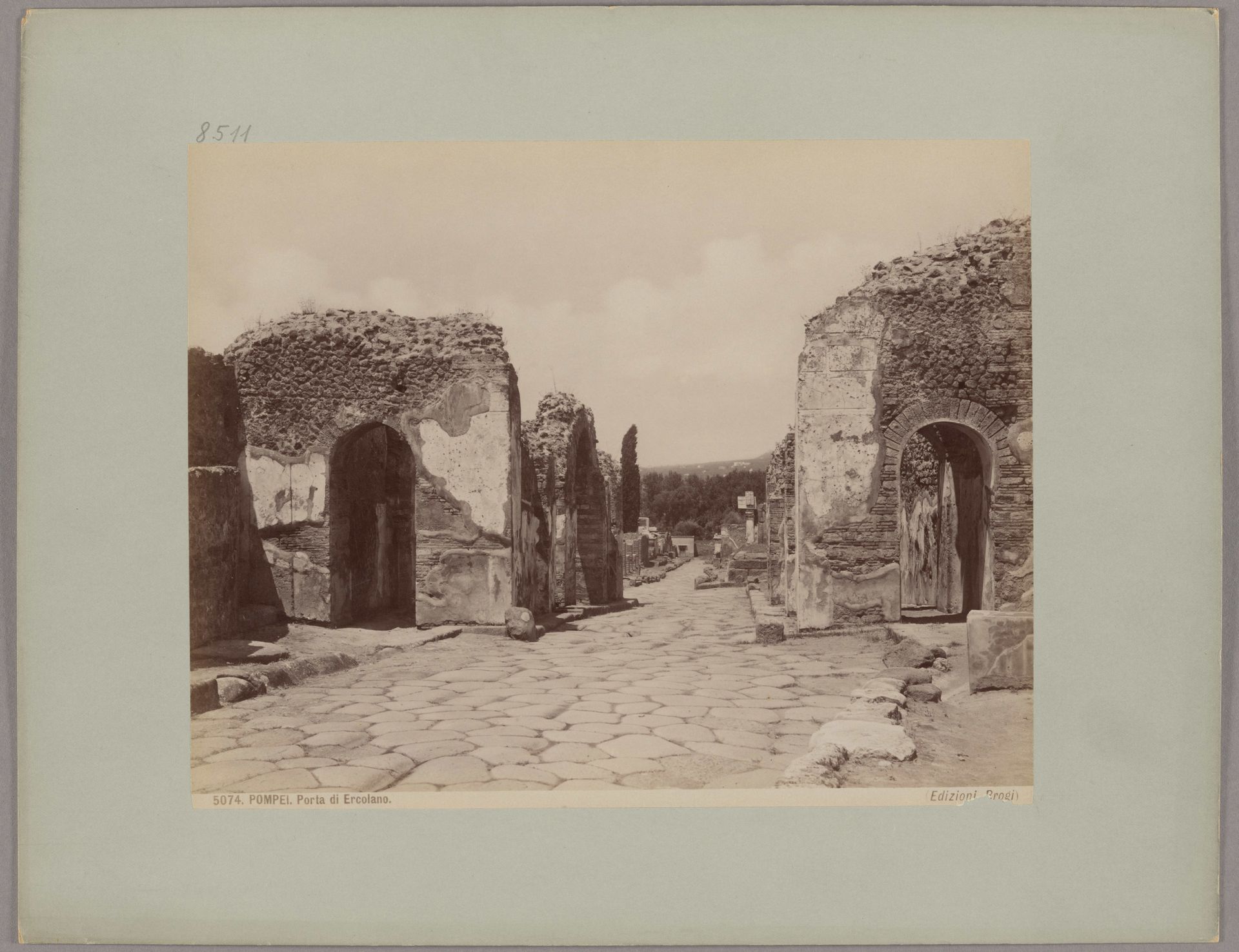 Pompeii_ Gate of Herculaneum, No. 5074 by Giacomo Brogi