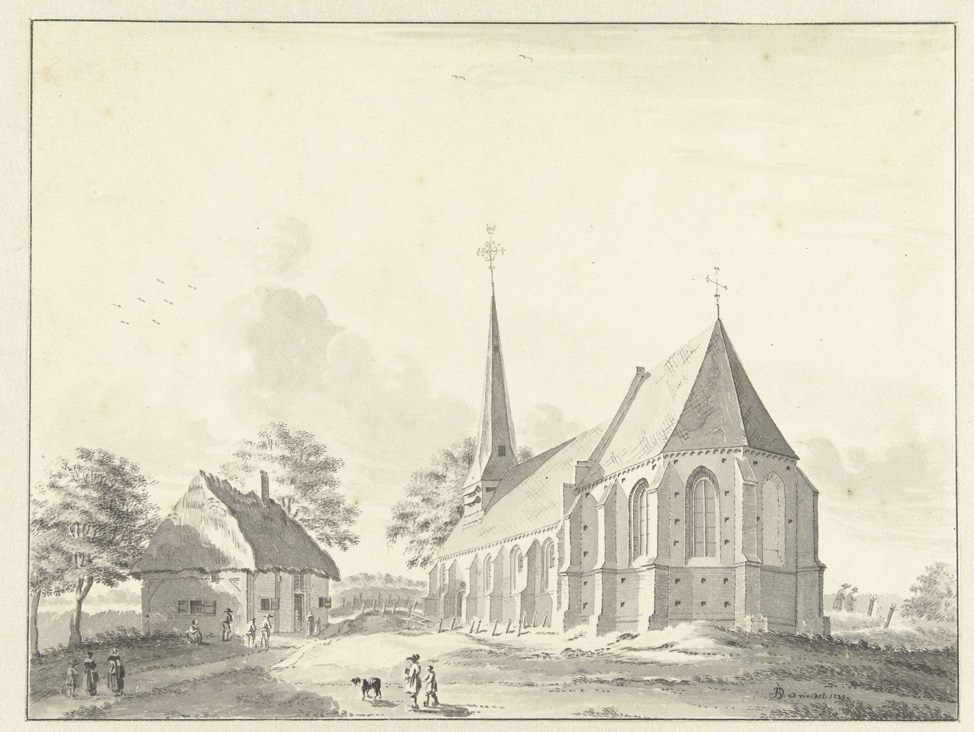 Kerk te Aalst by Jan de Beijer