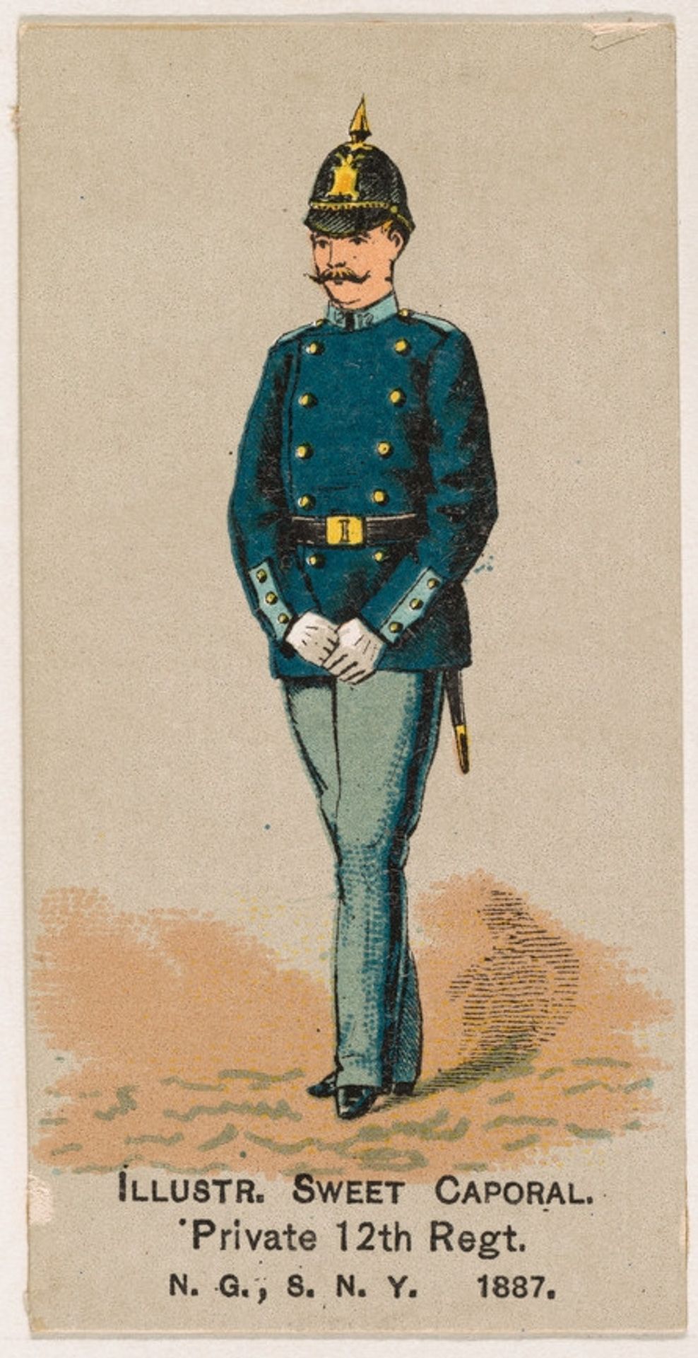 Private, 12th Regiment, National Guard of the State of New York, from the Military Series (N224) issued by Kinney Tobacco Company to promote Sweet Caporal Cigarettes by Kinney Brothers Tobacco Company