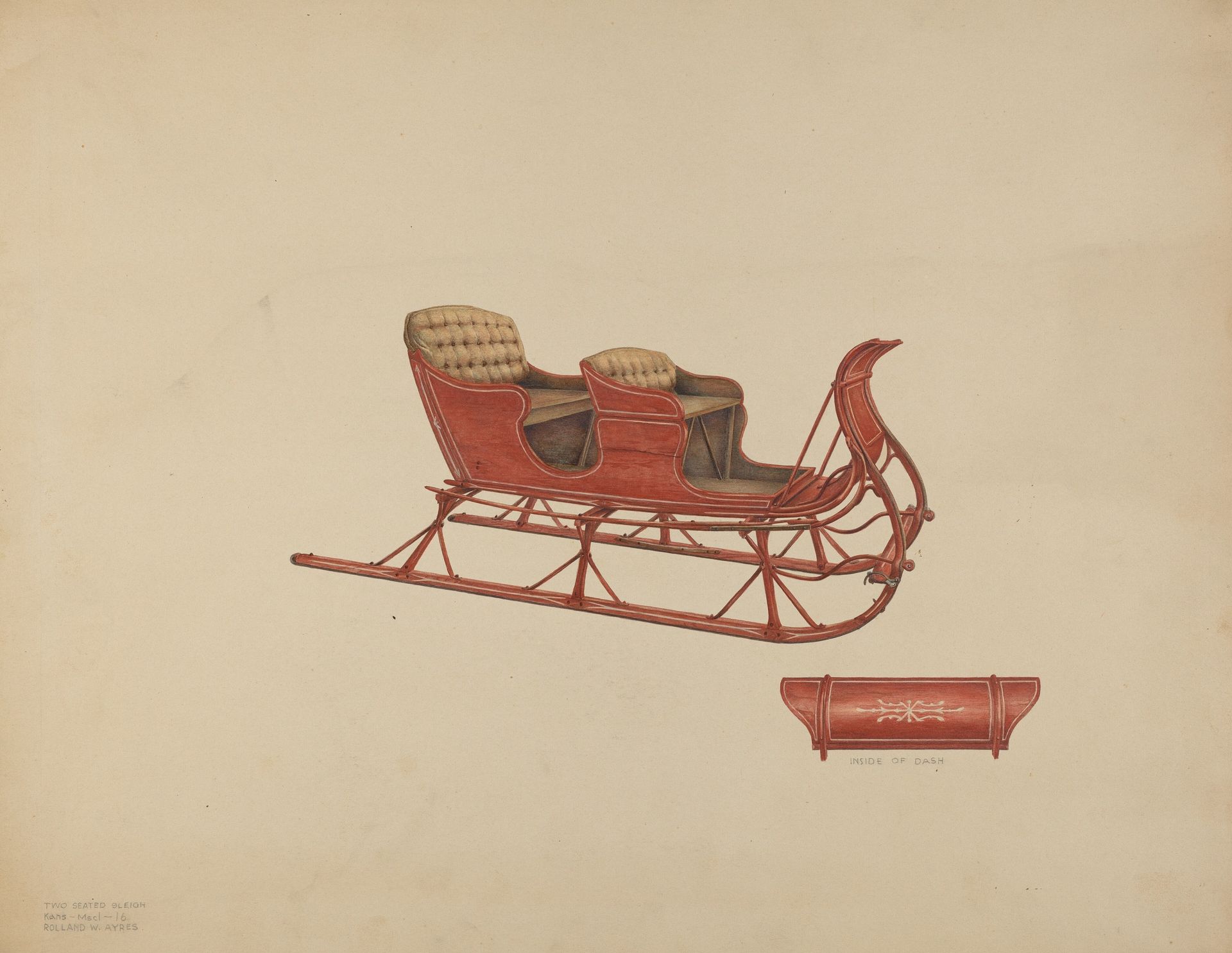 Two Seated Sleigh by Rolland Ayres