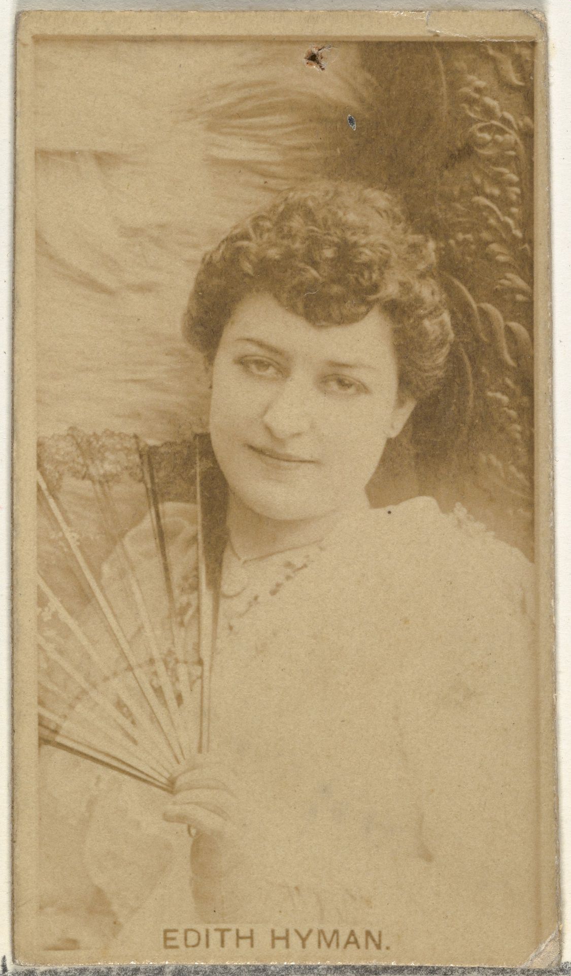 Edith Hyman, from the Actors and Actresses series (N145-8) issued by Duke Sons & Co. to promote Duke Cigarettes by W. Duke, Sons & Co.