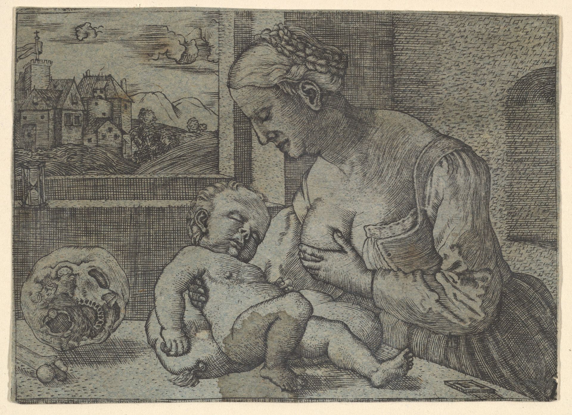 The Virgin and Child with the Skull (copy) by Barthel Beham