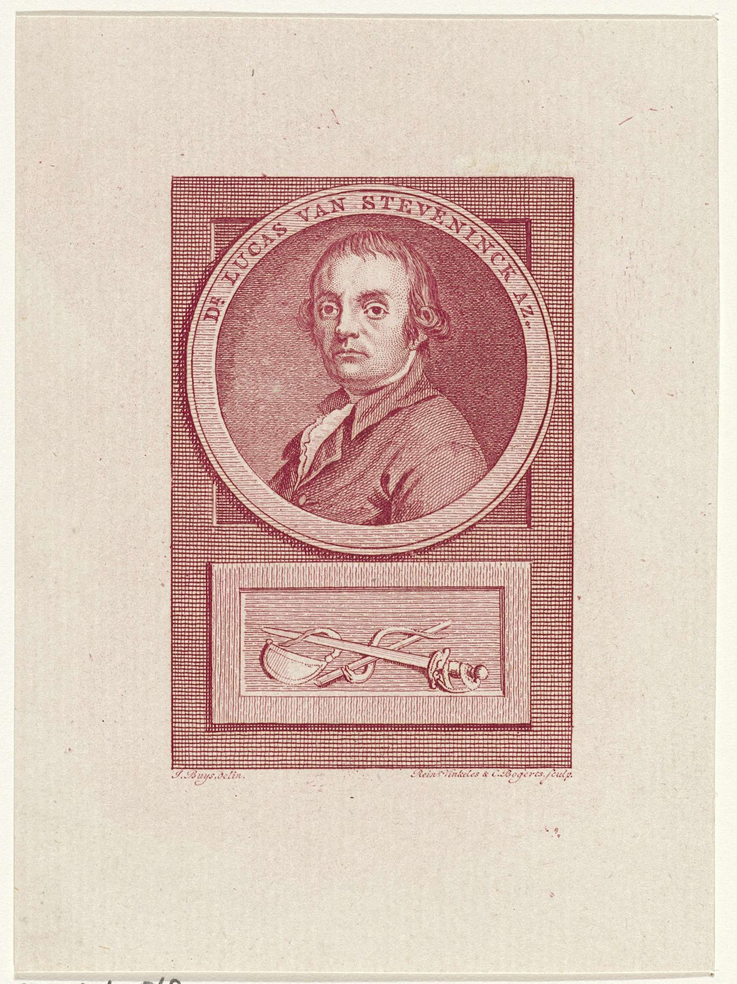 Portret van Lucas van Steveninck by Reinier Vinkeles