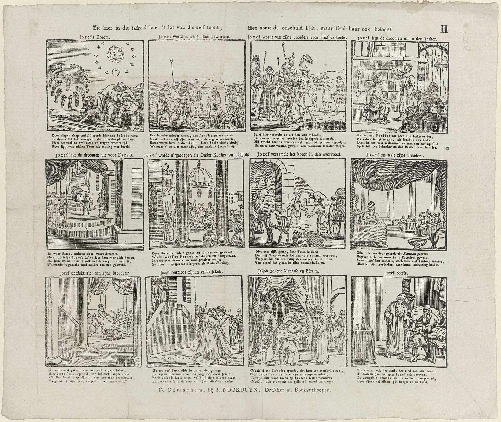 Zie hier in dit tafreel hoe 't lot van Jozef toont, / Hoe soms de onschuld lijdt, maar God haar ook betoont by Alexander Cranendoncq