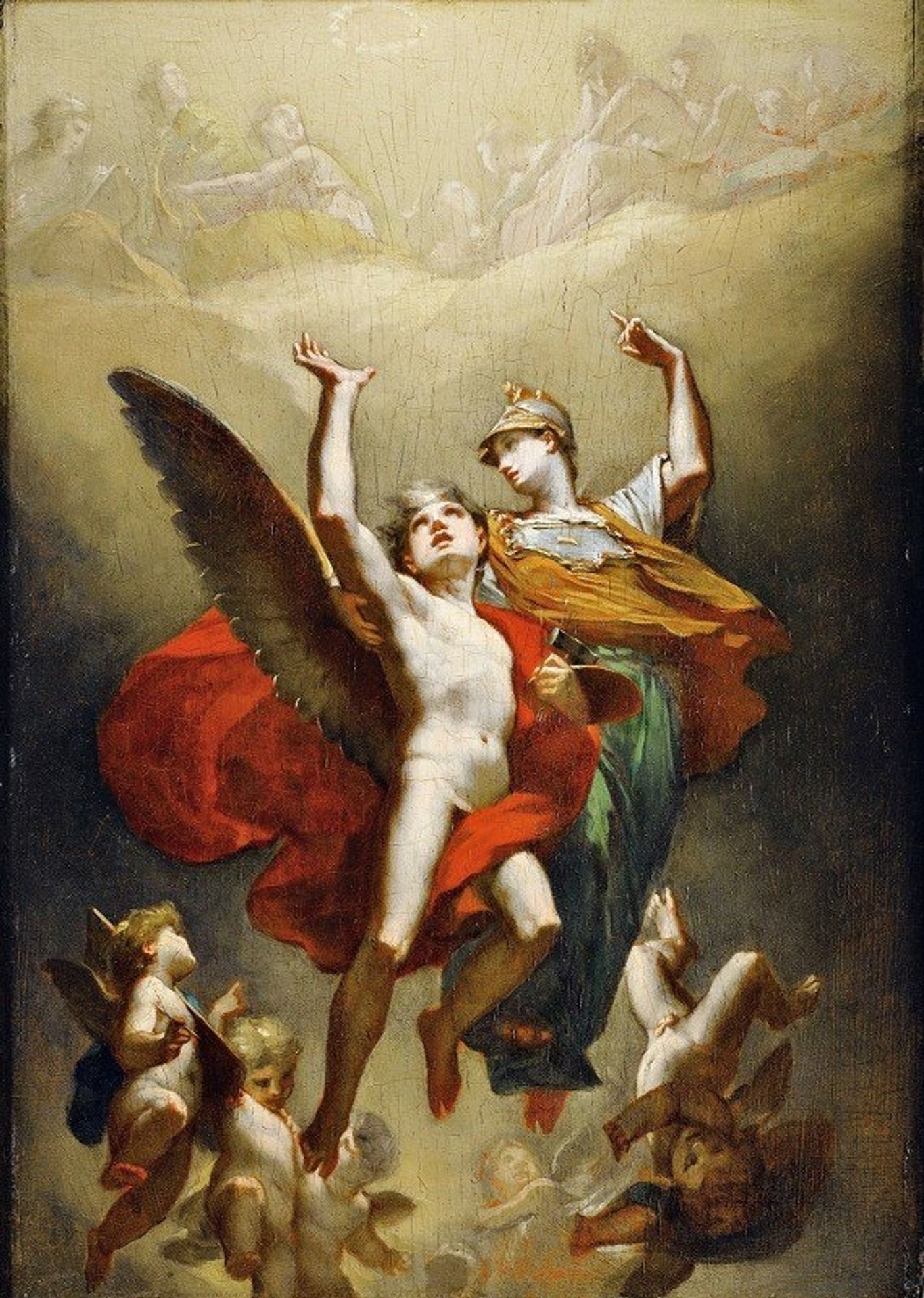 Minerve Leading The Genius Of Arts To Immortality by Pierre-Paul Prud'hon