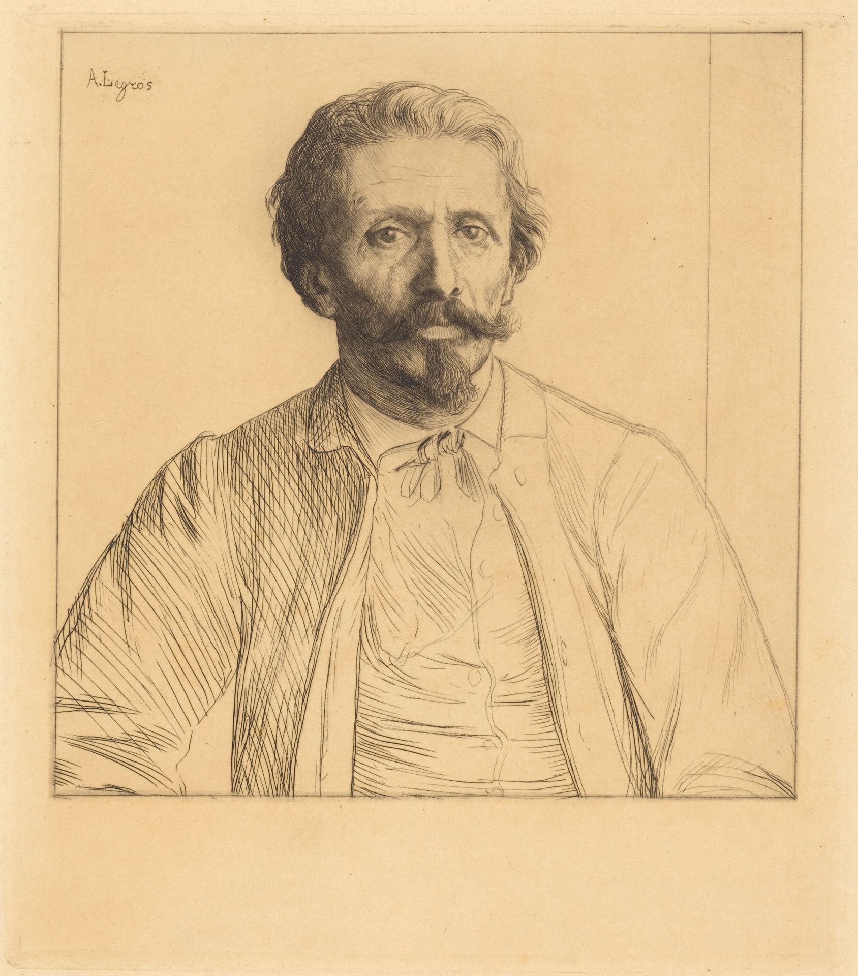 Auguste Delatre by Alphonse Legros