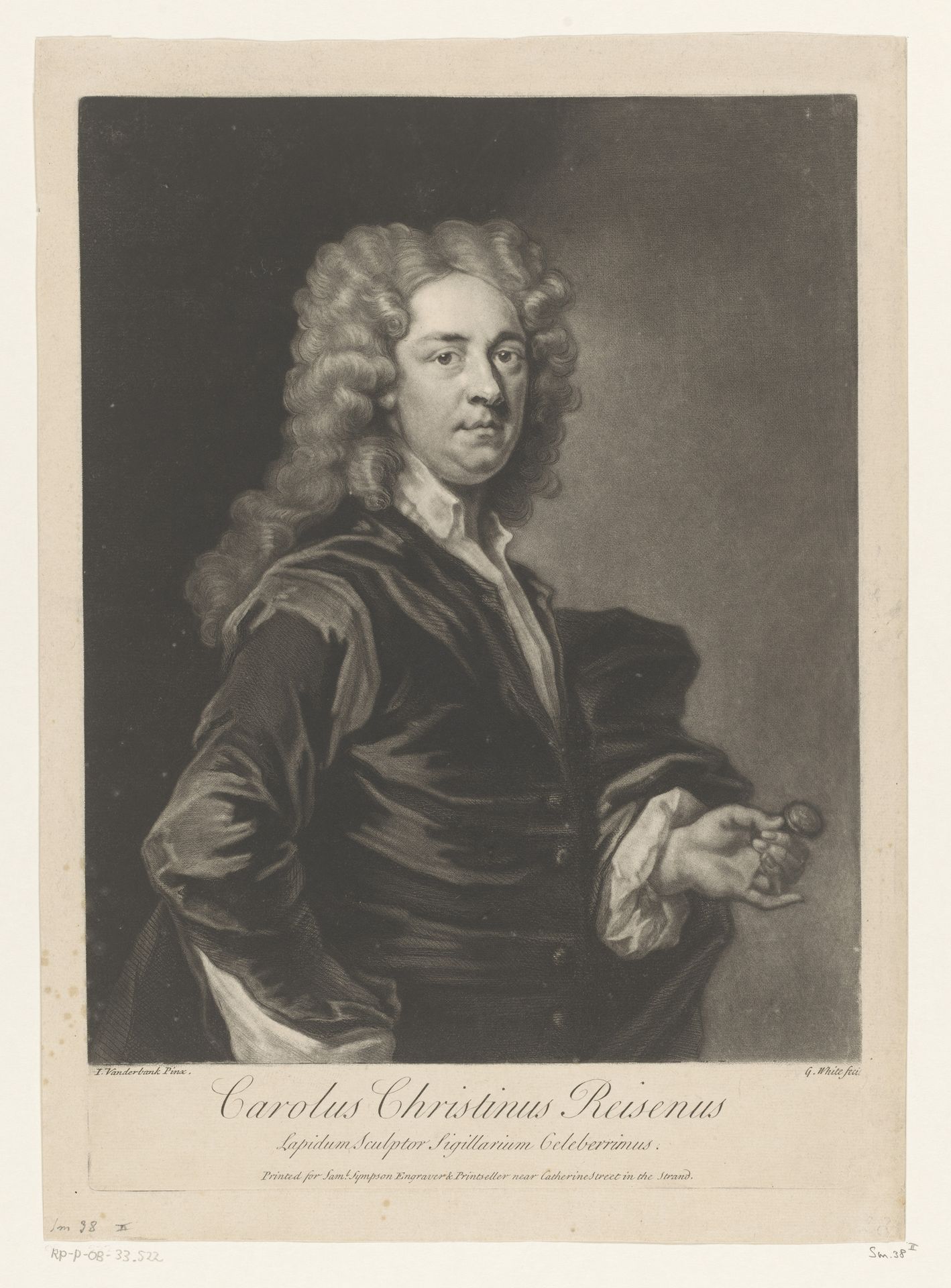 Portret van Charles Christian Reisen by George White