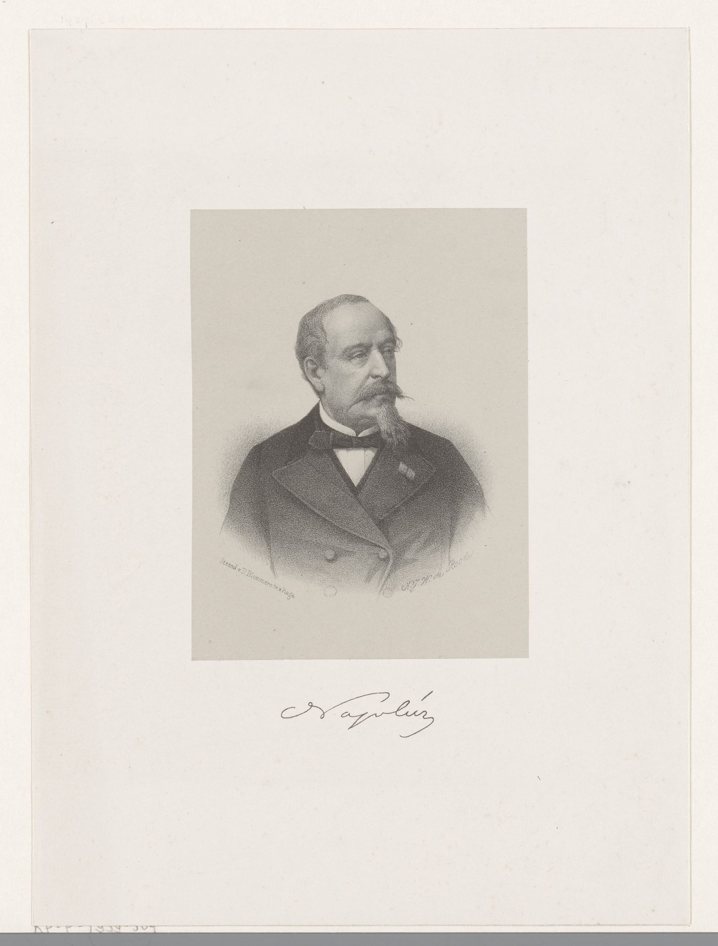 Portret van Napoleon III by Nicolaas Johannes Wilhelmus de Roode