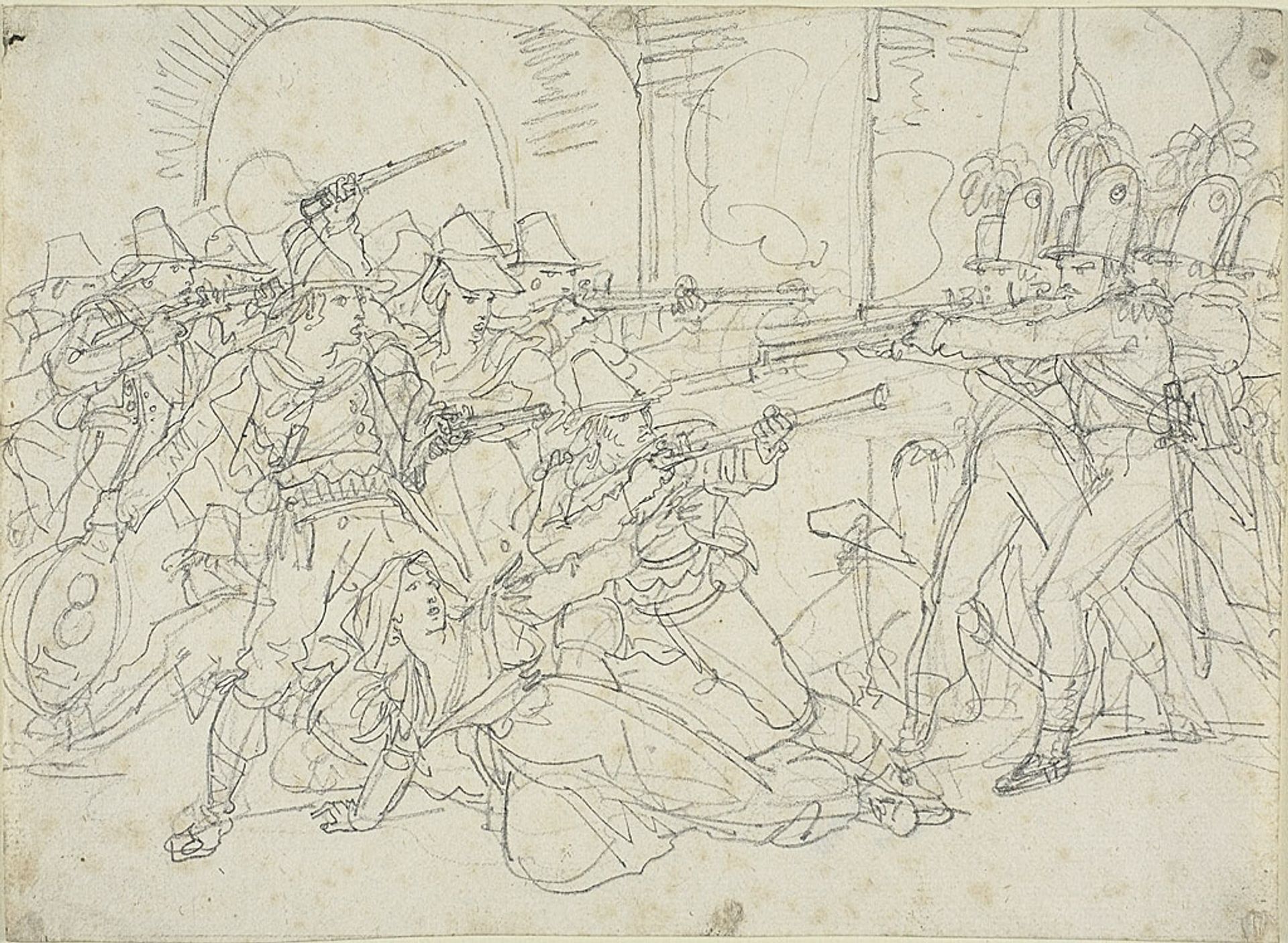 Study for Events of the Life of Massaroni, an Italian Bandit by Bartolomeo Pinelli