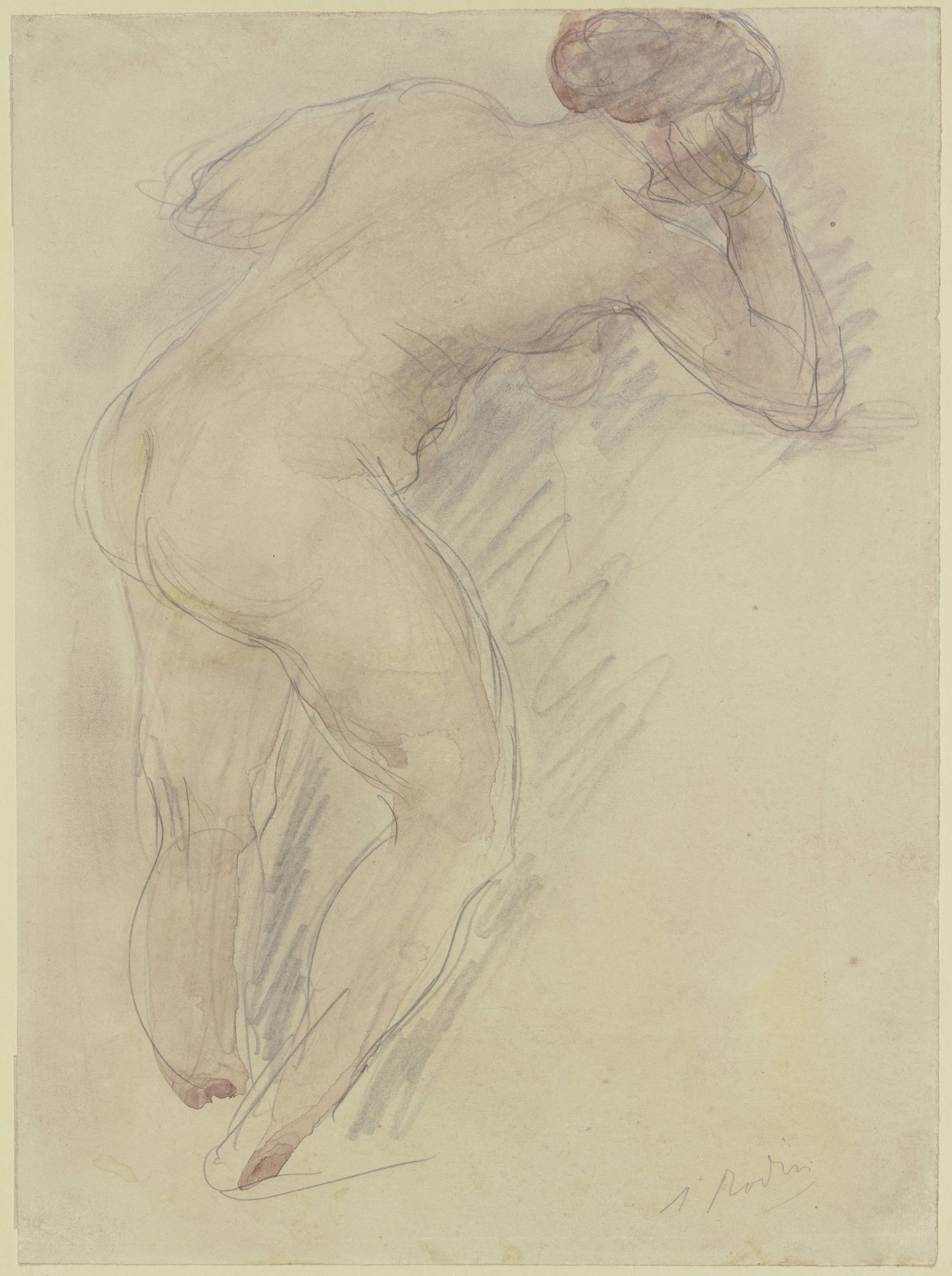 Stehender Frauenakt, vom Rücken gesehen by Auguste Rodin