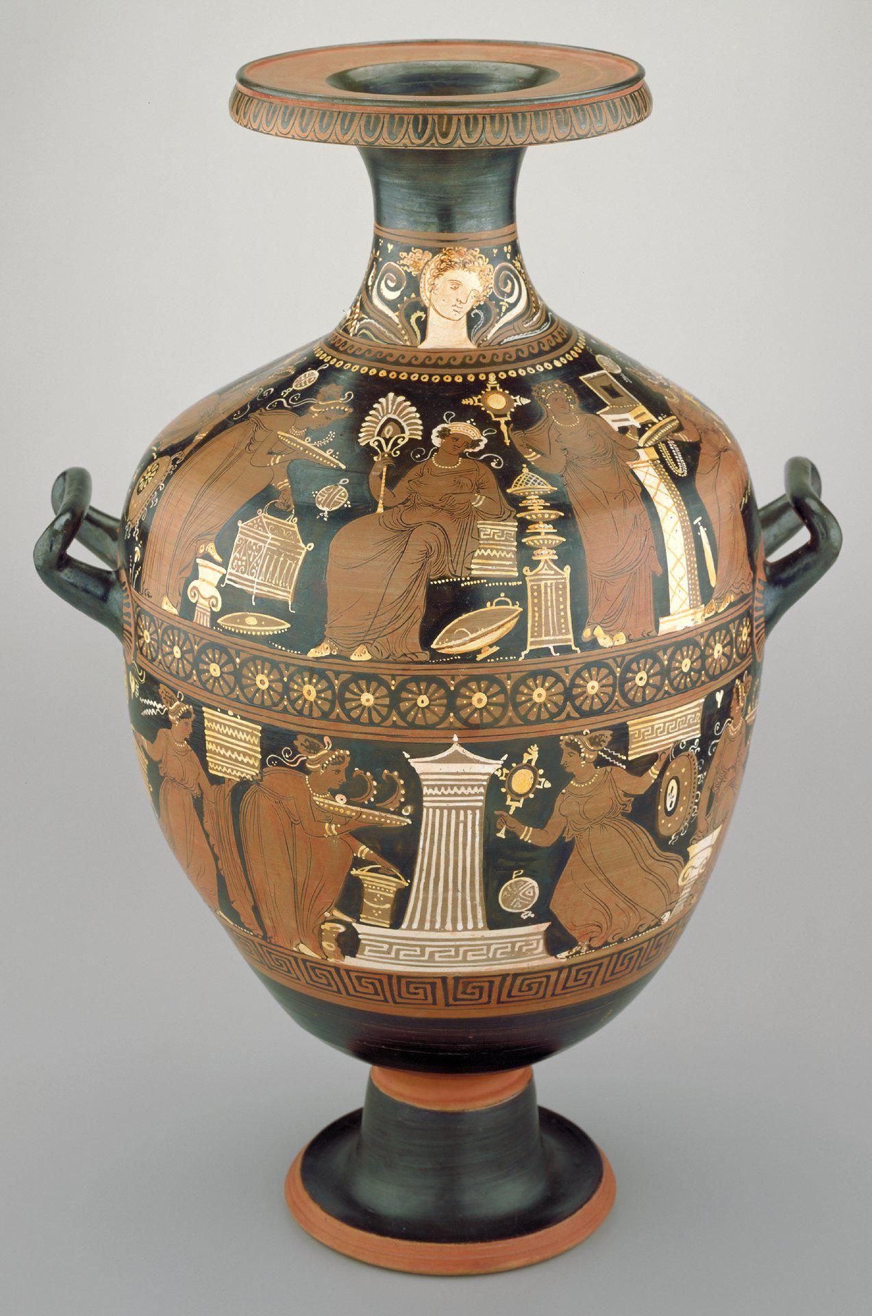 Terracotta Hydria (Water Jug) by Attributed to the White Sakkos Painter