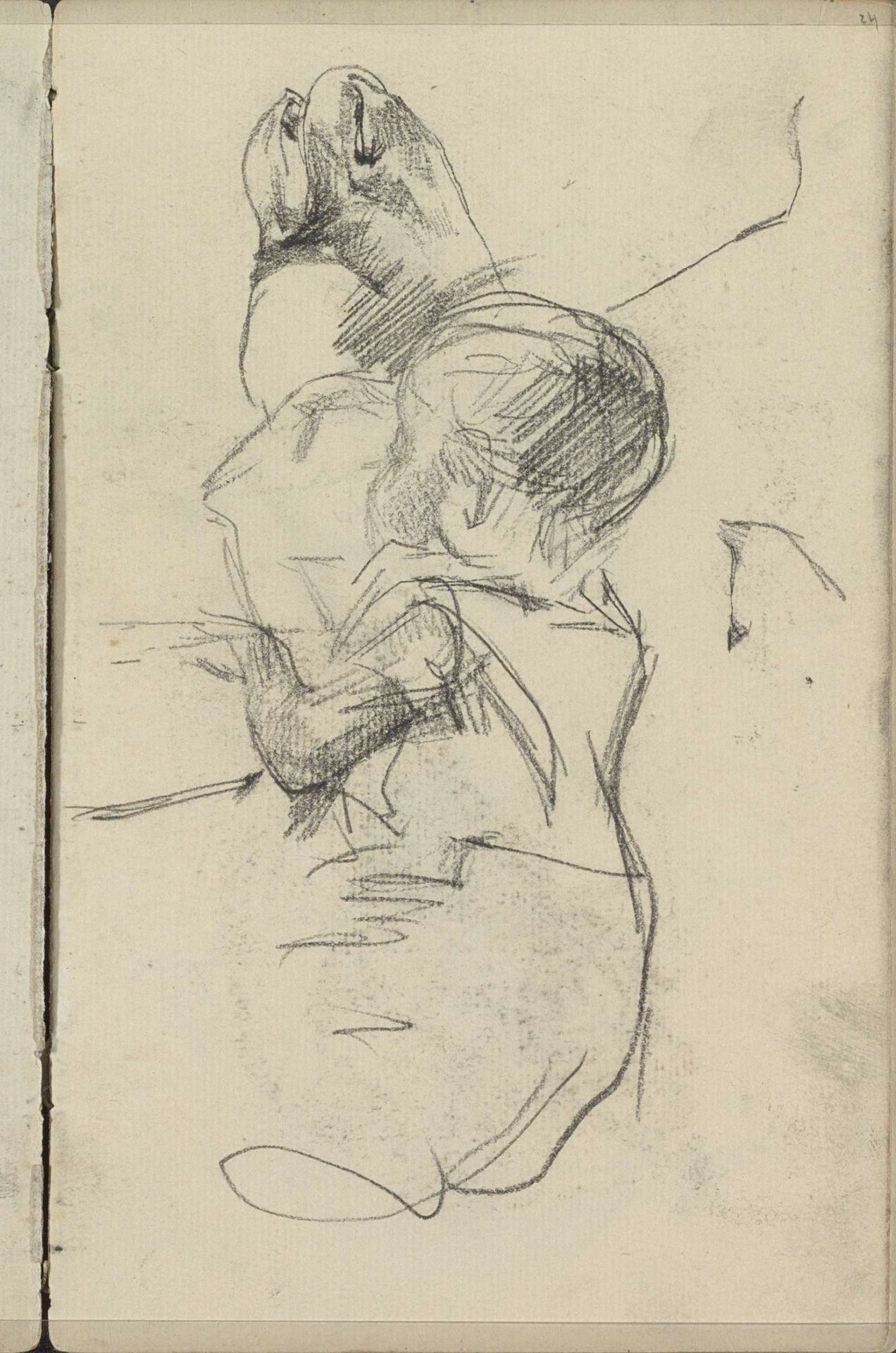Paardenhoofd en een kind by George Hendrik Breitner
