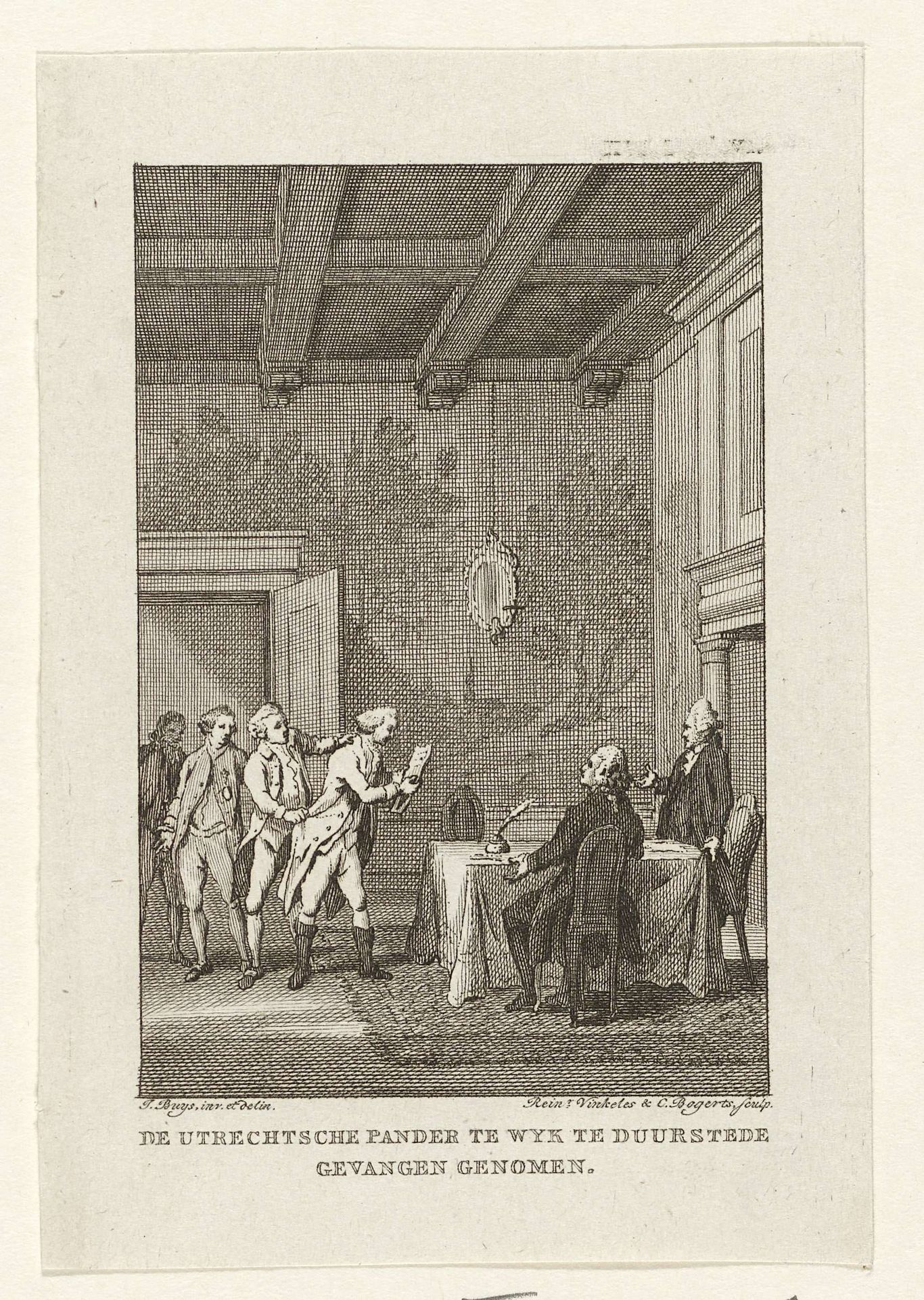 Gevangenneming van de Utrechtse pander, 1786 by Reinier Vinkeles
