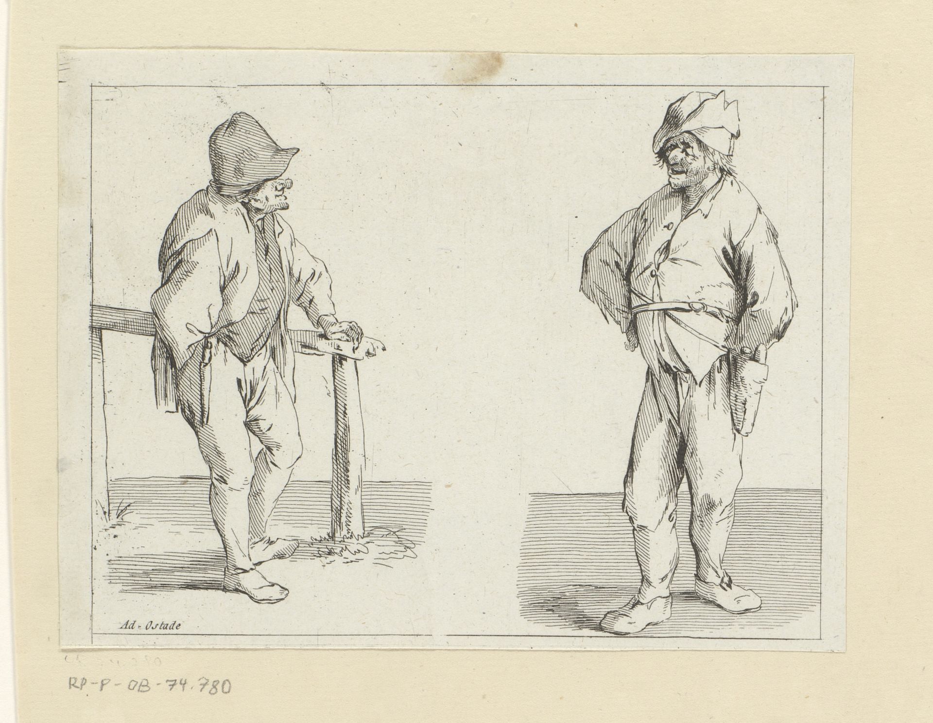 Twee staande mannen by Anonymous