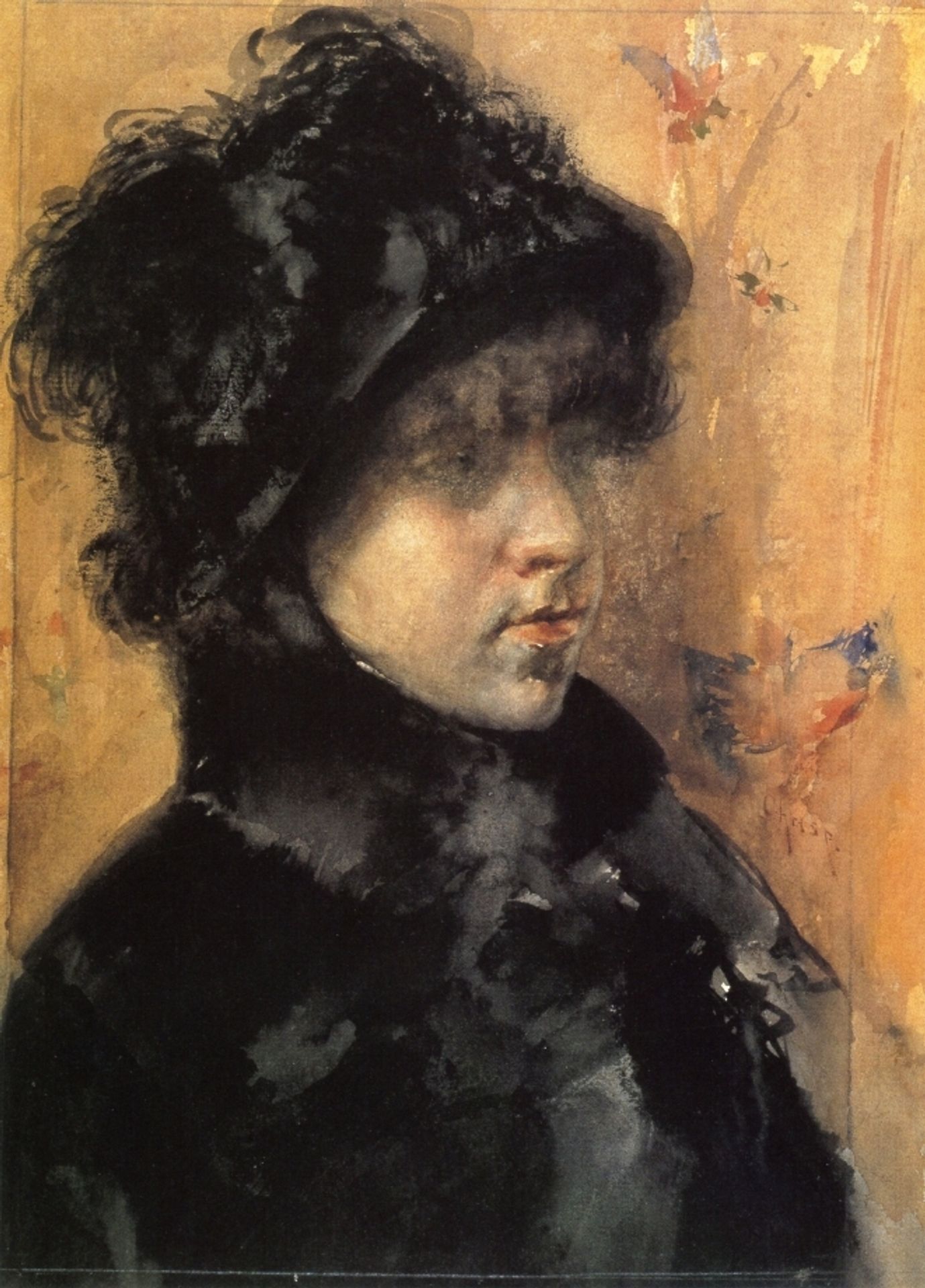 A Portrait Study by William Merritt Chase