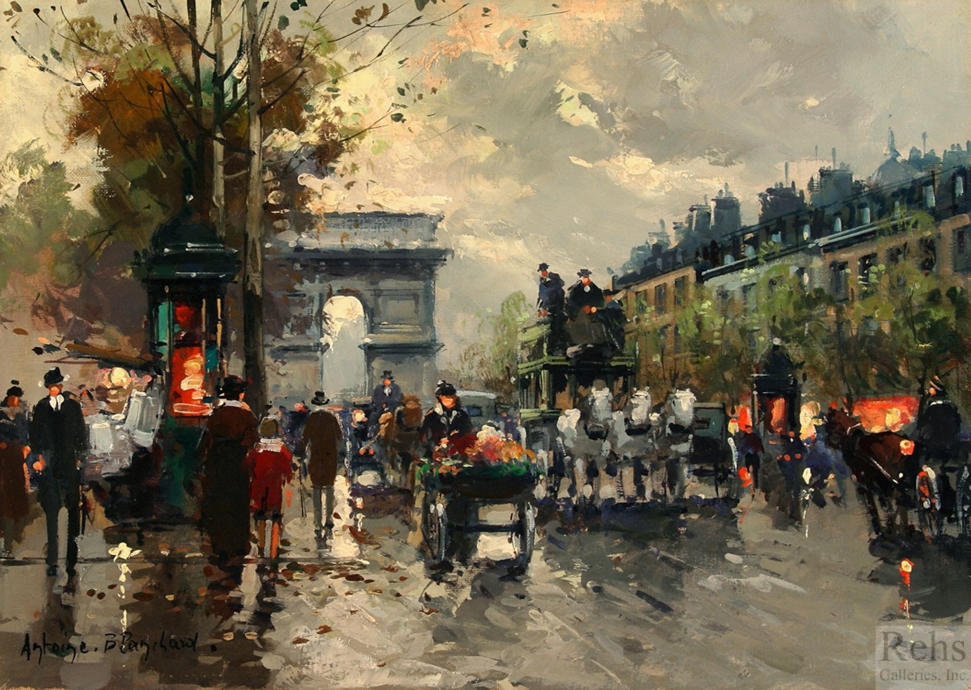 Champs Elysees, Arc de Triomphe by Antoine Blanchard