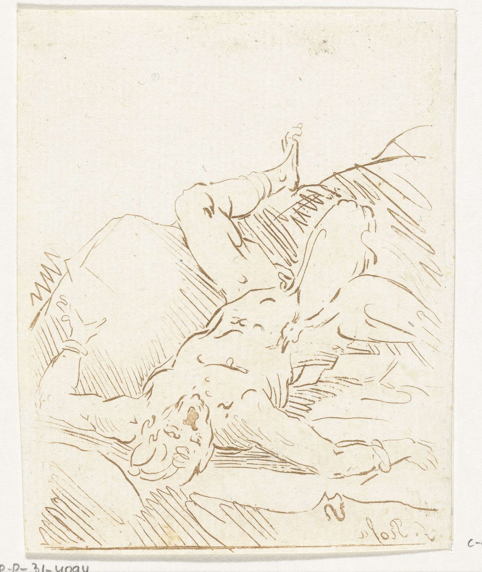 Prometheus geketend by Anthonie van den Bos