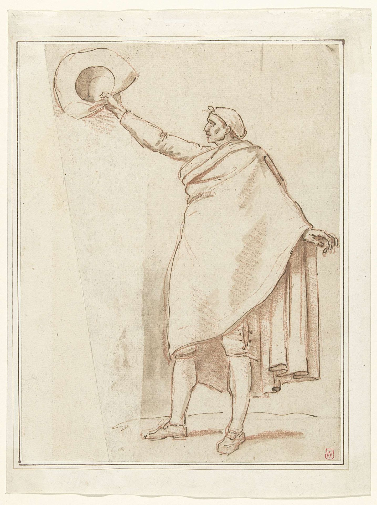 Torero met sombrero zwaaiend by Hubert Robert