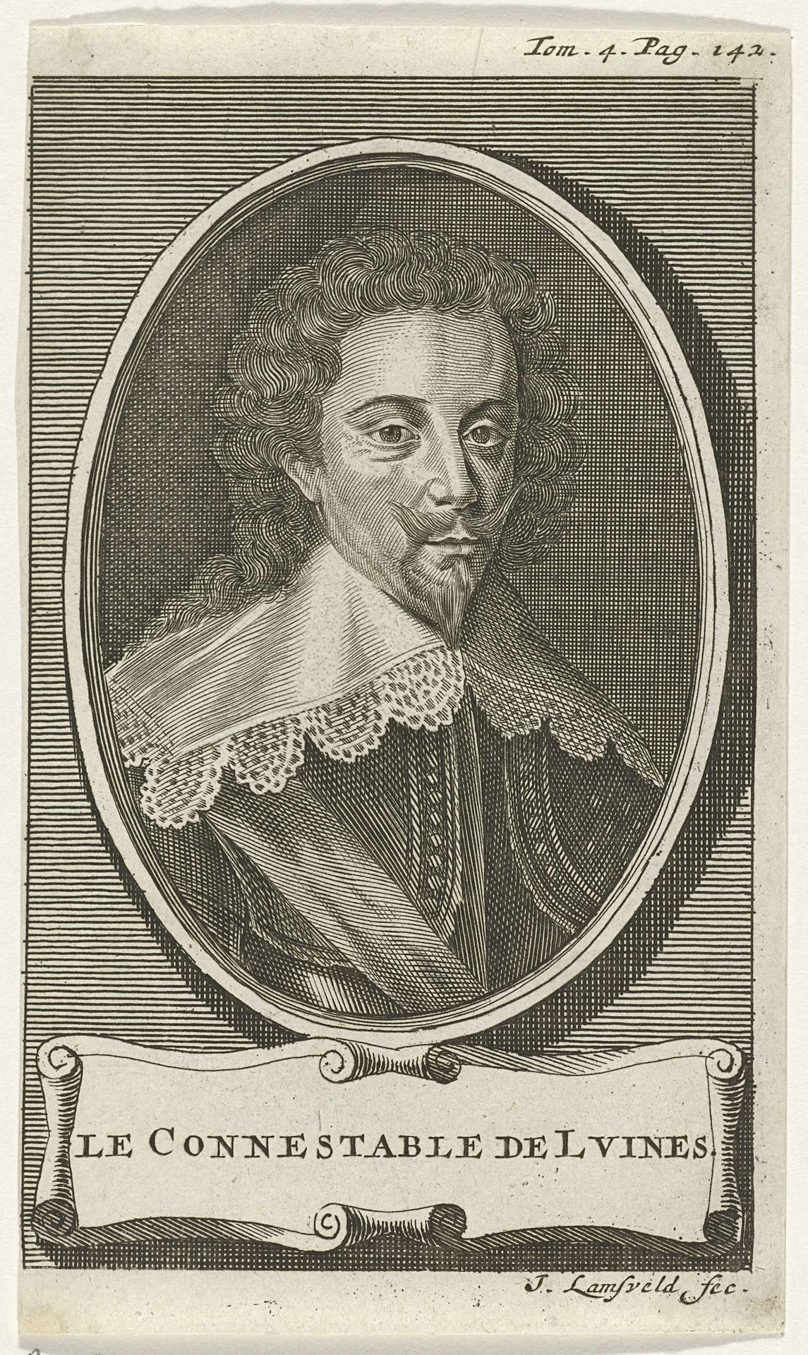 Portret van de grootofficier van Luynes by Jan Lamsvelt