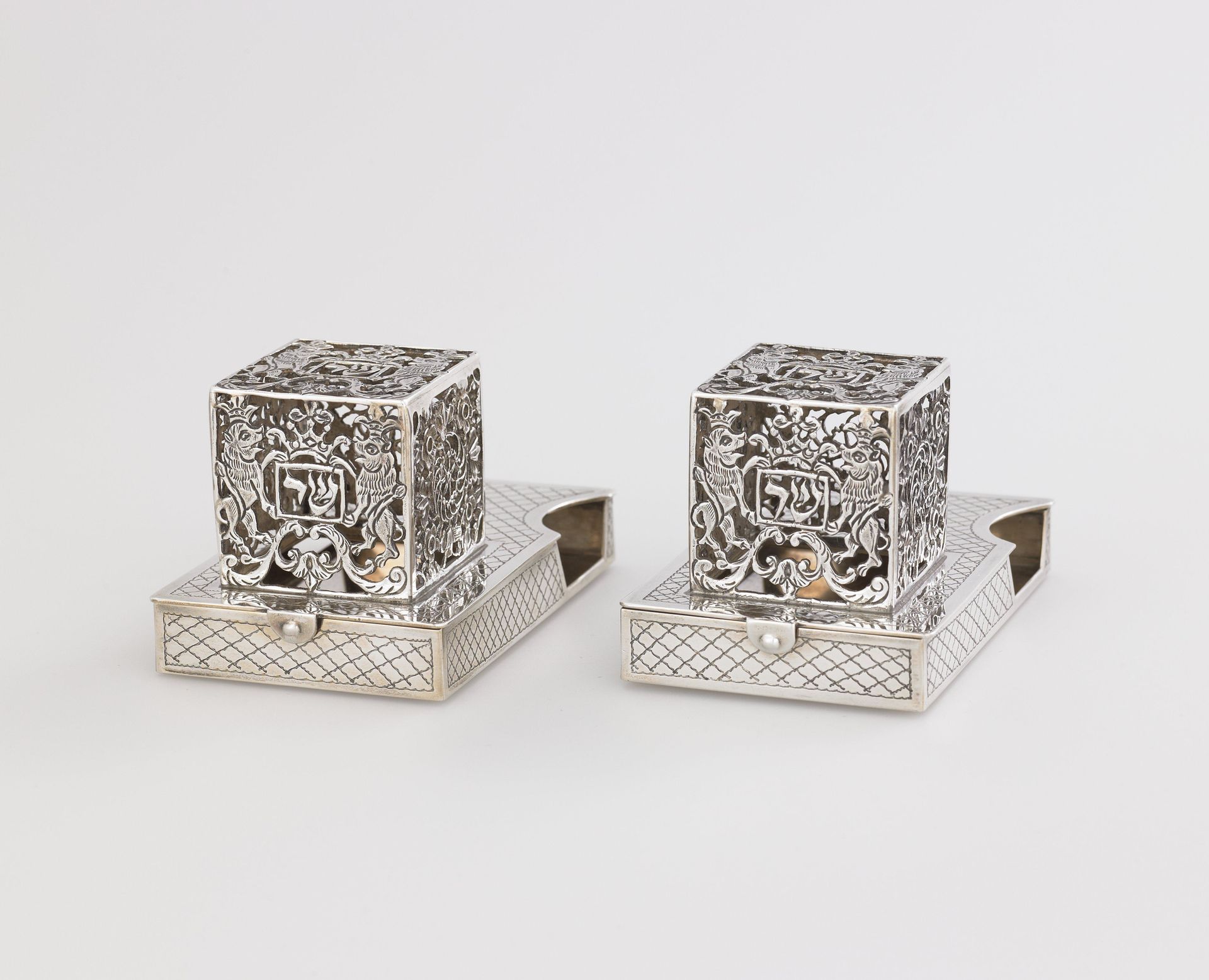 Tefillin (prayer container) box (one of a pair) by Anonymous