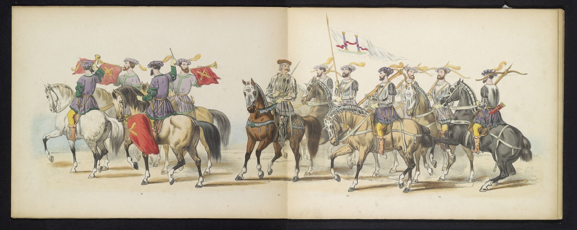 Maskerade van de Leidse studenten, 1855 (plaat 6) by Gerardus Johannes Bos
