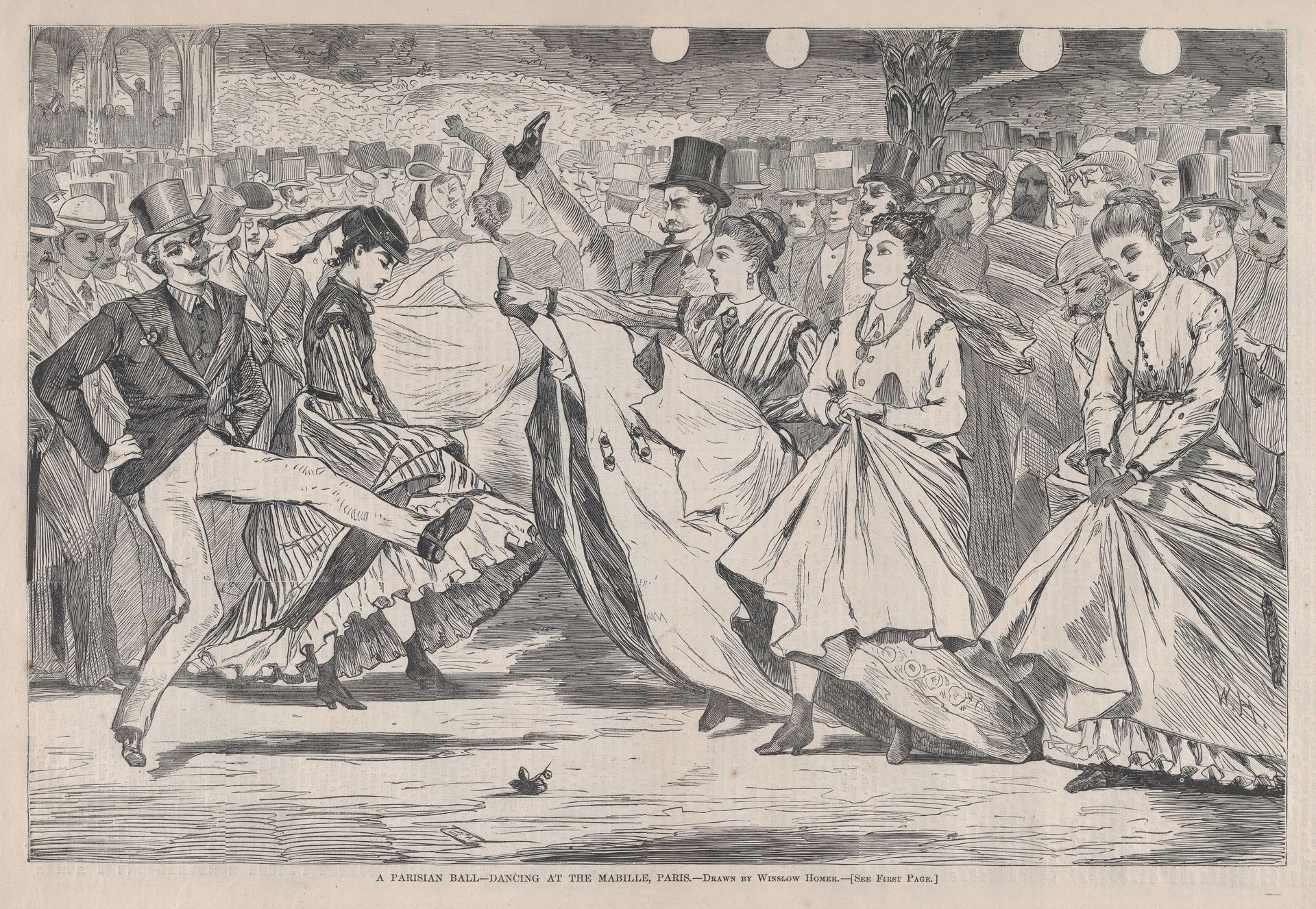 A Parisian Ball – Dancing at the Mabille, Paris (from "Harper's Weekly," Vol. XI) by Winslow Homer