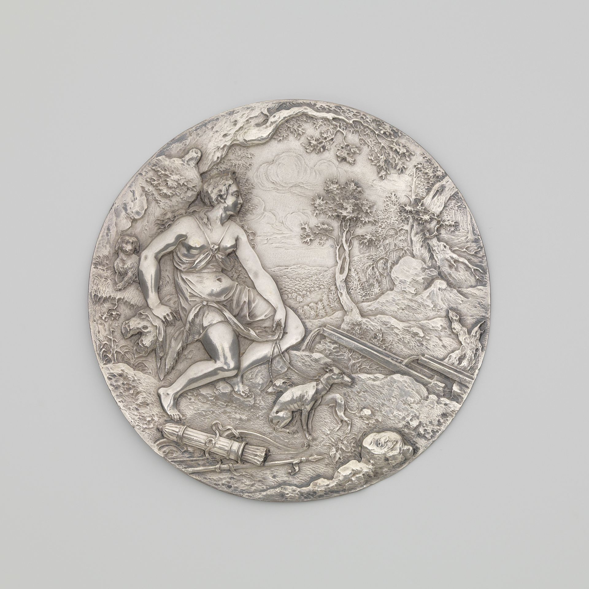 Diana, rustend bij een bron by Paulus Willemsz. van Vianen