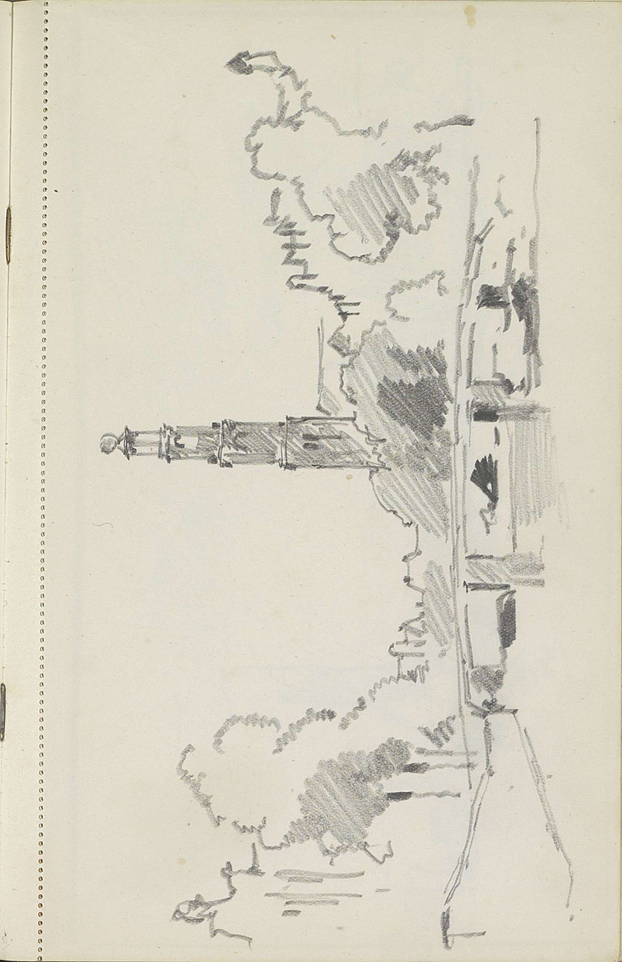 Gezicht op de Martinitoren te Groningen by Cornelis Vreedenburgh