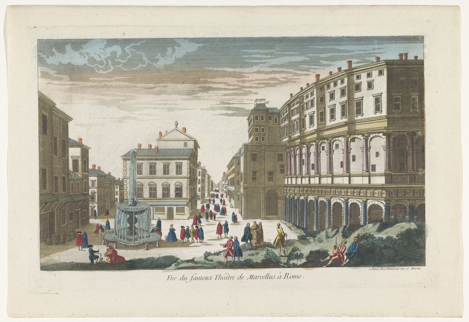 Gezicht op het Theater van Marcellus te Rome by Jean-François Daumont
