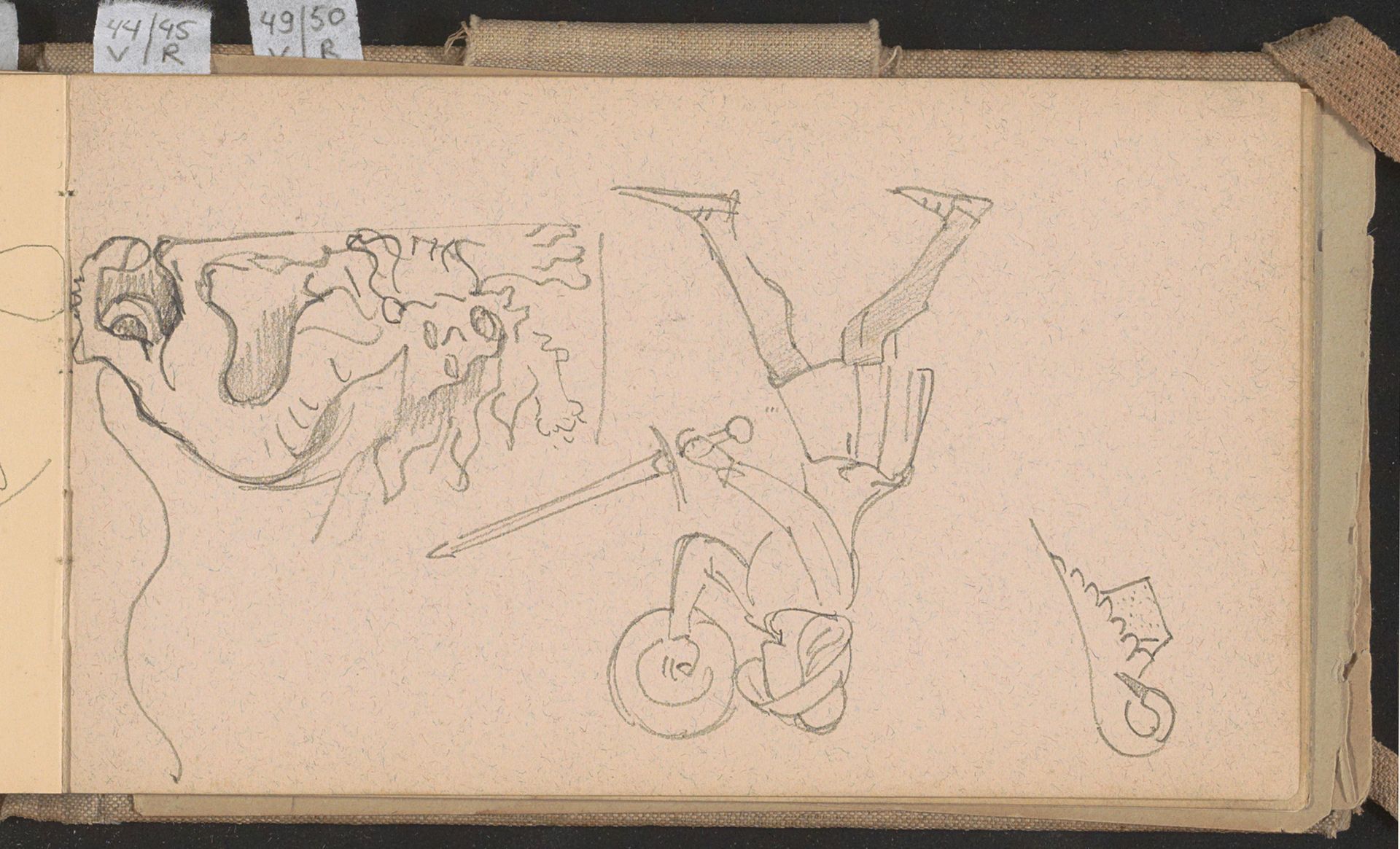 Heilige Michaël die de draak bestrijdt by Antoon Derkinderen