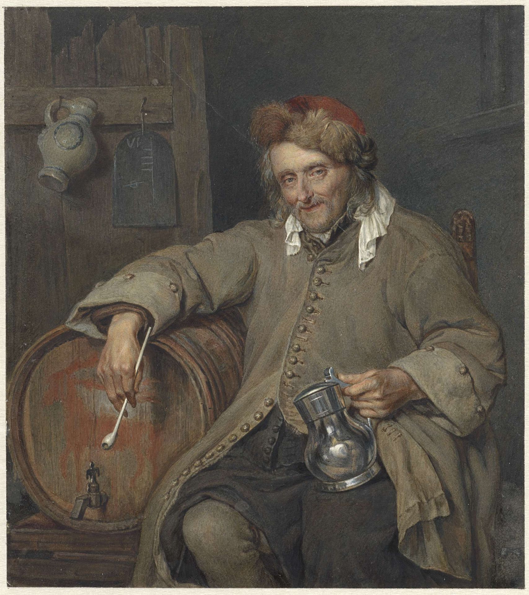 De Oude Drinker by Johan Heinrich Neuman