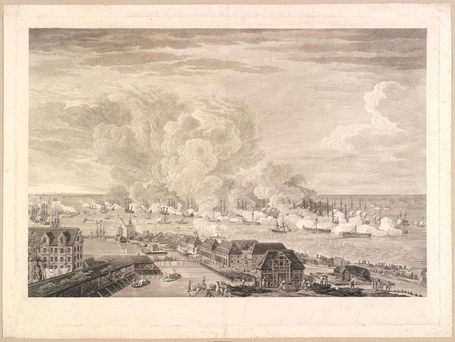 Slaget på Reden 2. april 1801 by J.F. Clemens