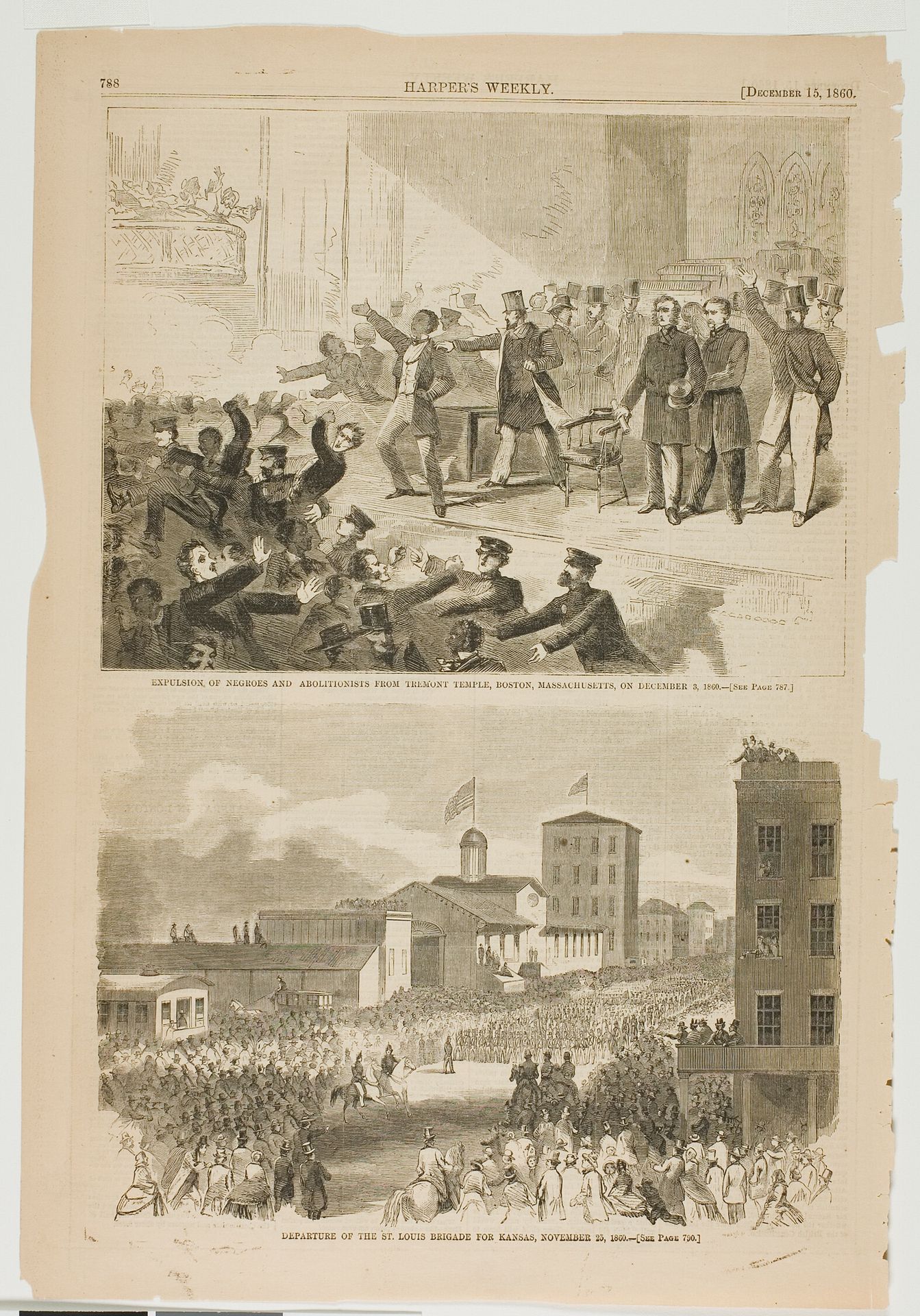 Expulsion of Negroes and Abolitionists from Tremont Temple, Boston, Massachusetts on December 3, 1860 by Winslow Homer