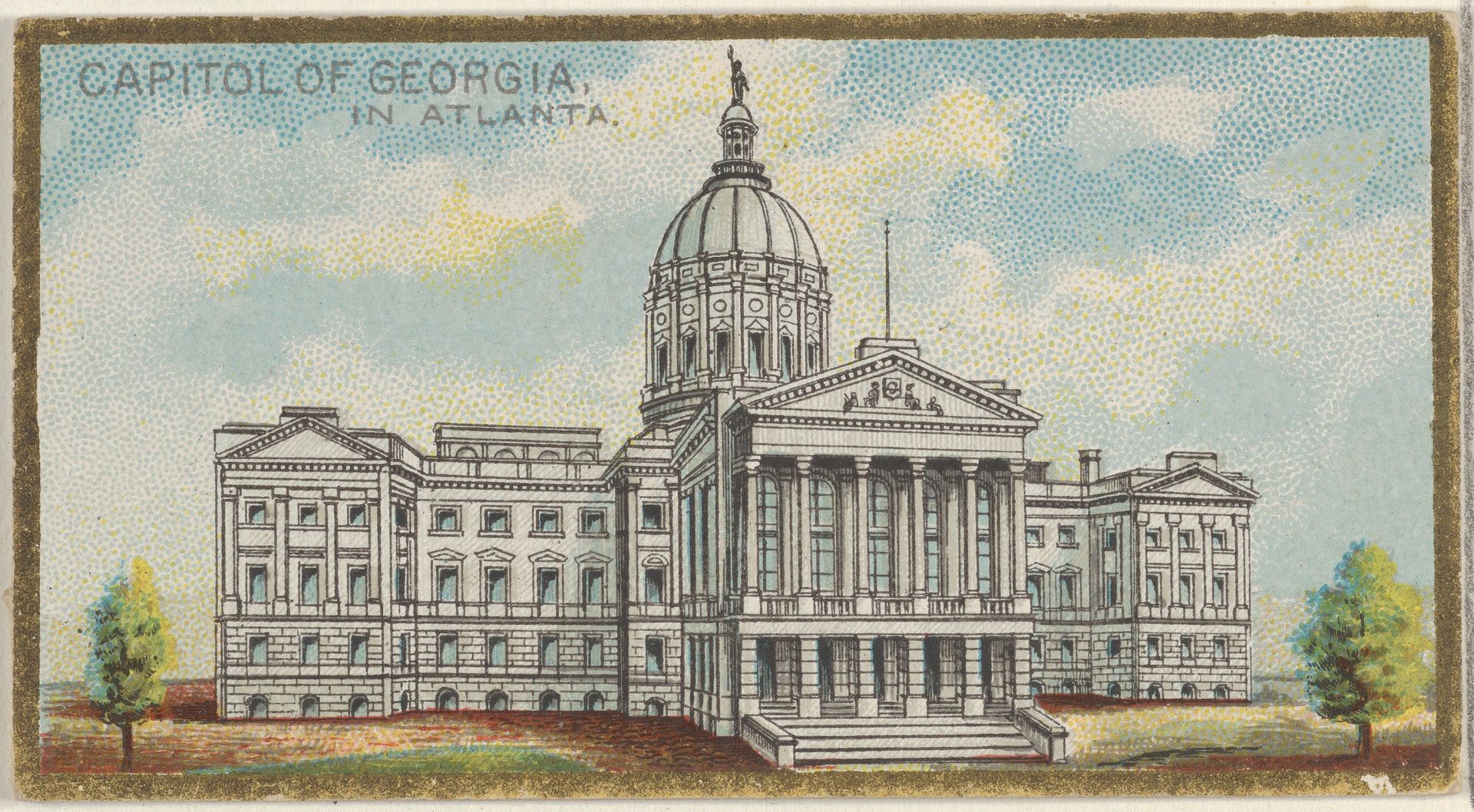 Capitol of Georgia in Atlanta, from the General Government and State Capitol Buildings series (N14) for Allen & Ginter Cigarettes Brands by Allen & Ginter