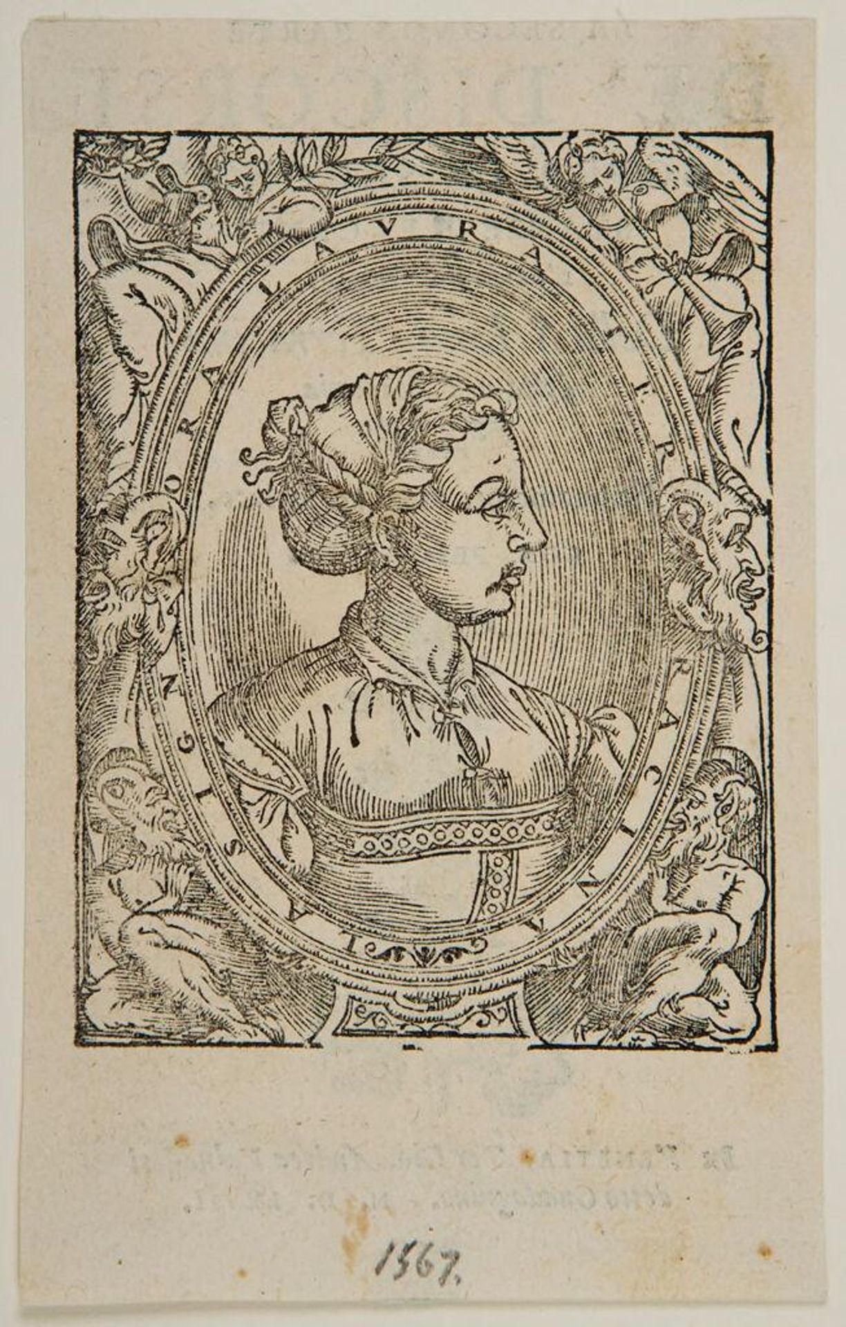 Laura Terracina; verso: Mark of Gio. Andrea Valvassori by Anonymous