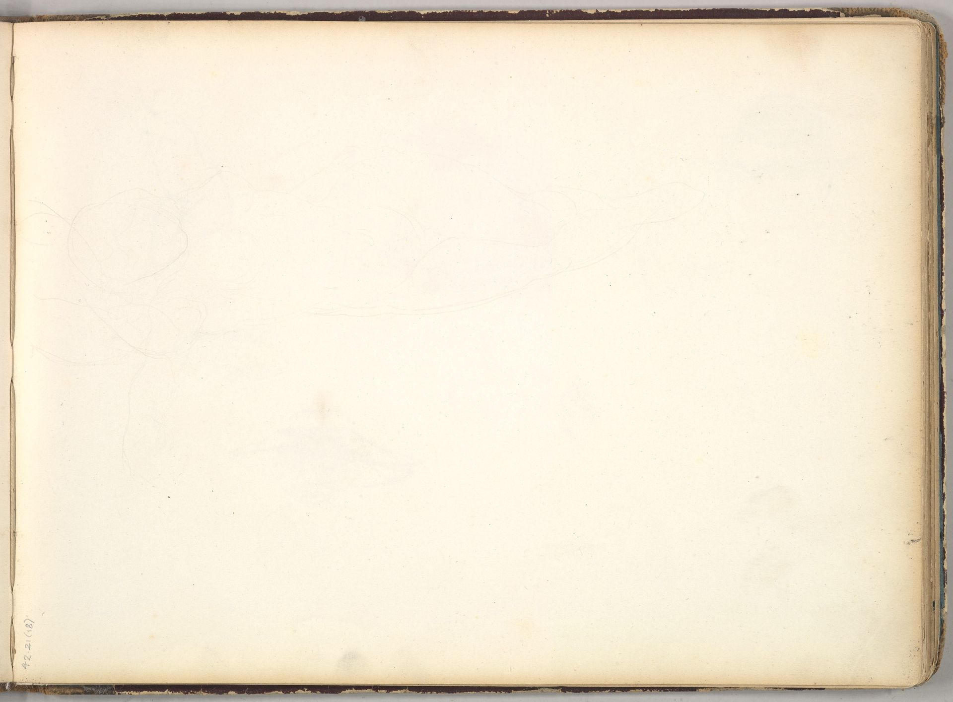 Female Nude (in Sketch Book With Drawings on Twenty-six Leaves) by Frederic Leighton