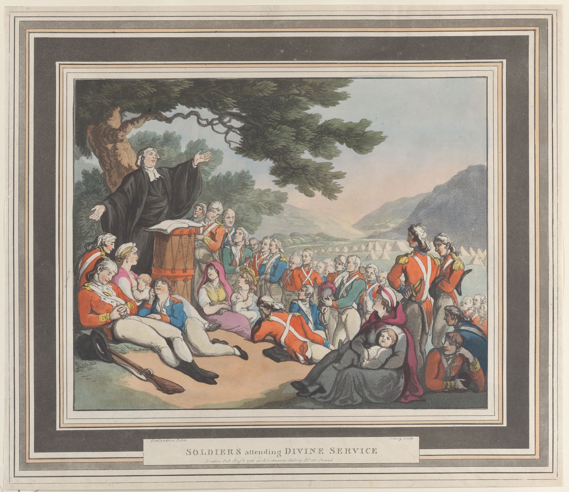 Soldiers Attending Divine Service by Heinrich Joseph Schütz