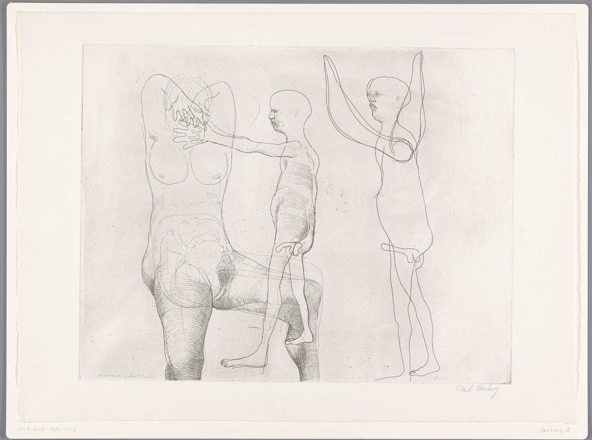 Drie naakten by Aat Verhoog
