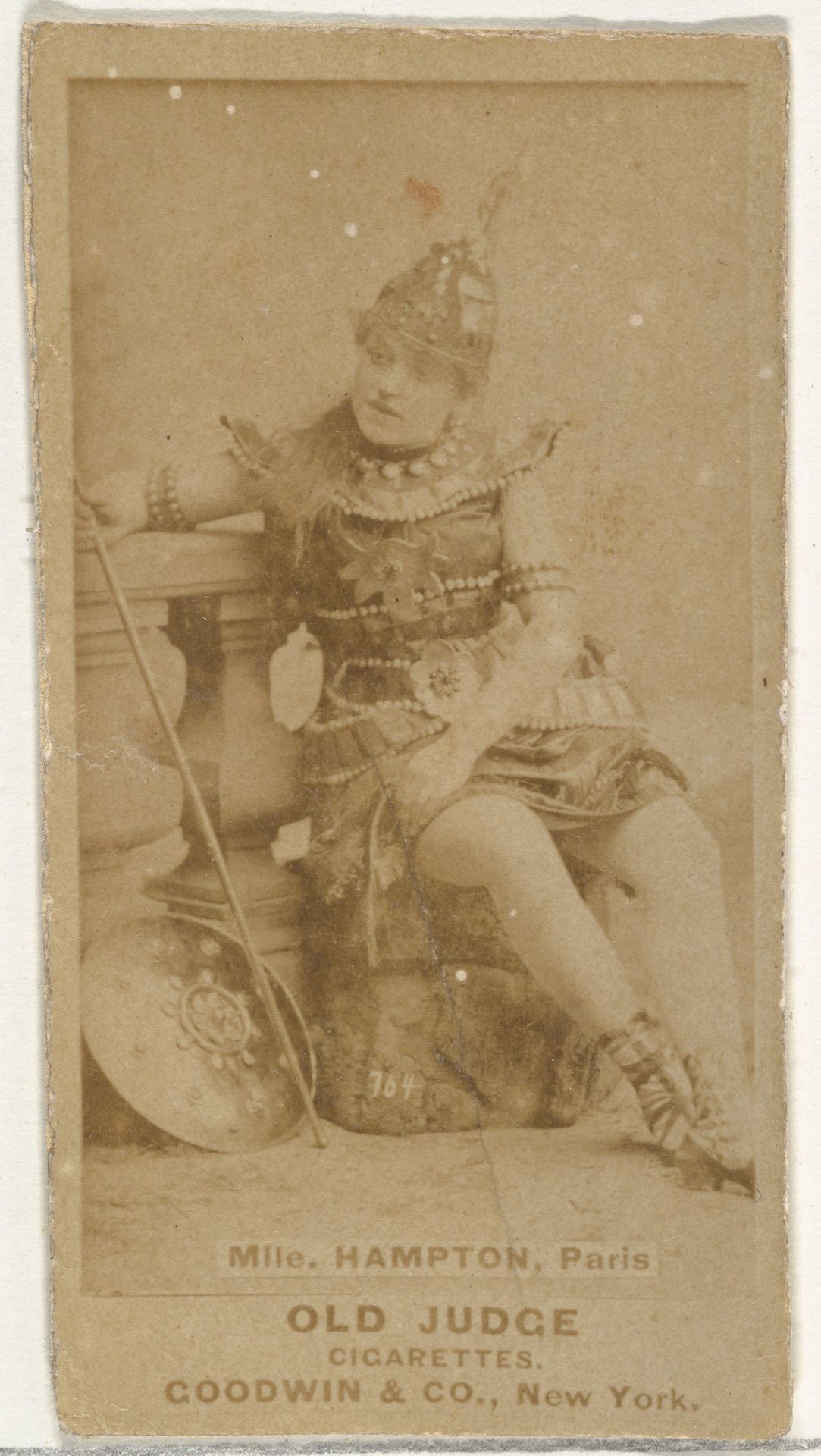 Mlle. Hampton, Paris, from the Actors and Actresses series (N171) for Old Judge Cigarettes by Goodwin & Company