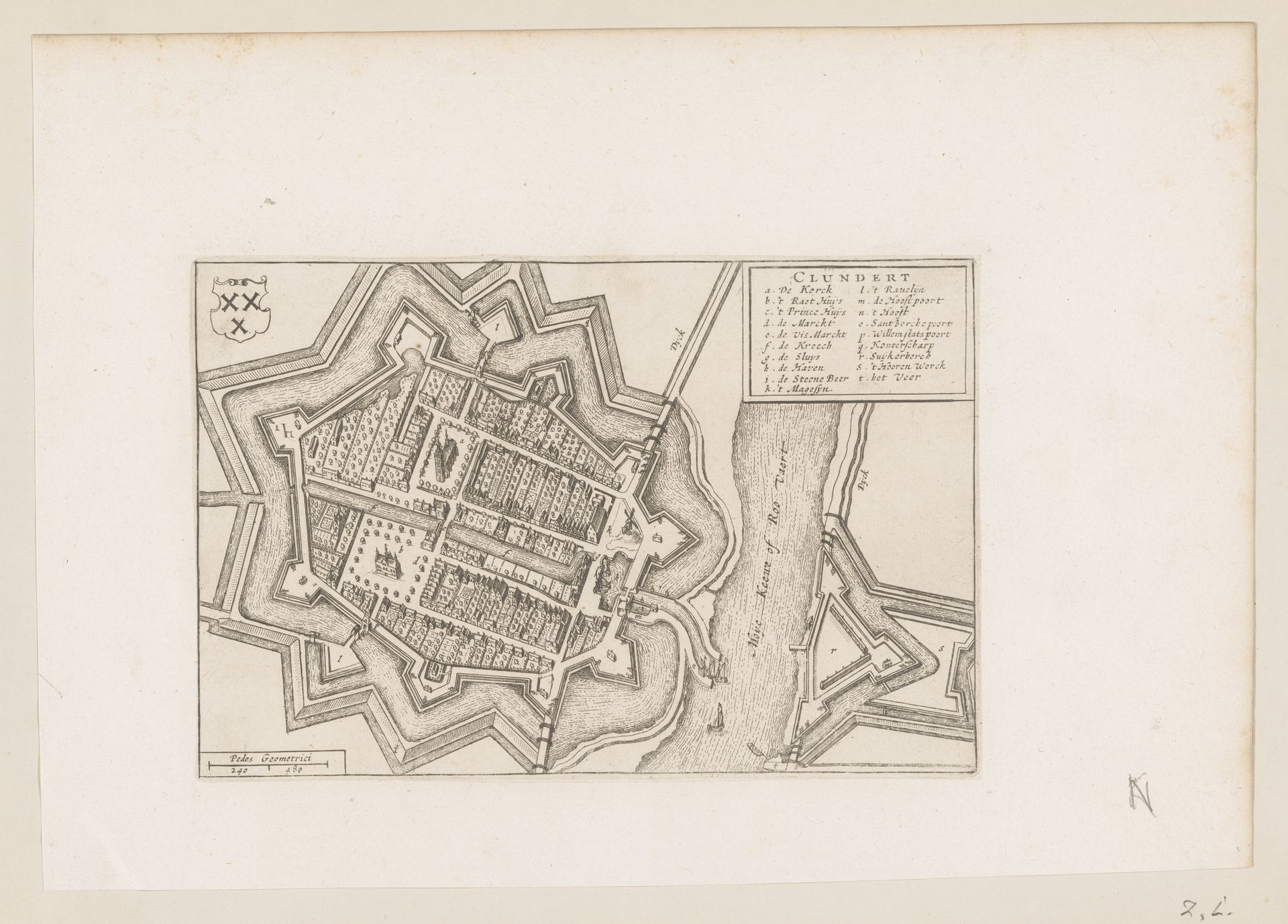 Plattegrond van Klundert by Anonymous