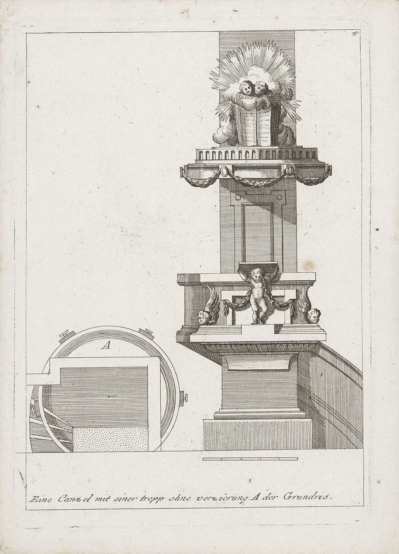 Preekstoel met engelen by Anonymous