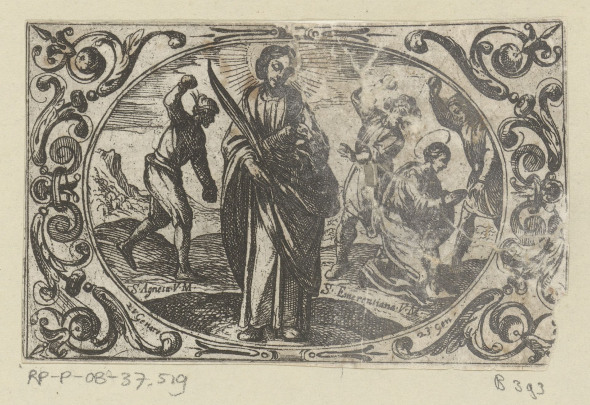 H. Agnes en H. Emerentiana by Antonio Tempesta