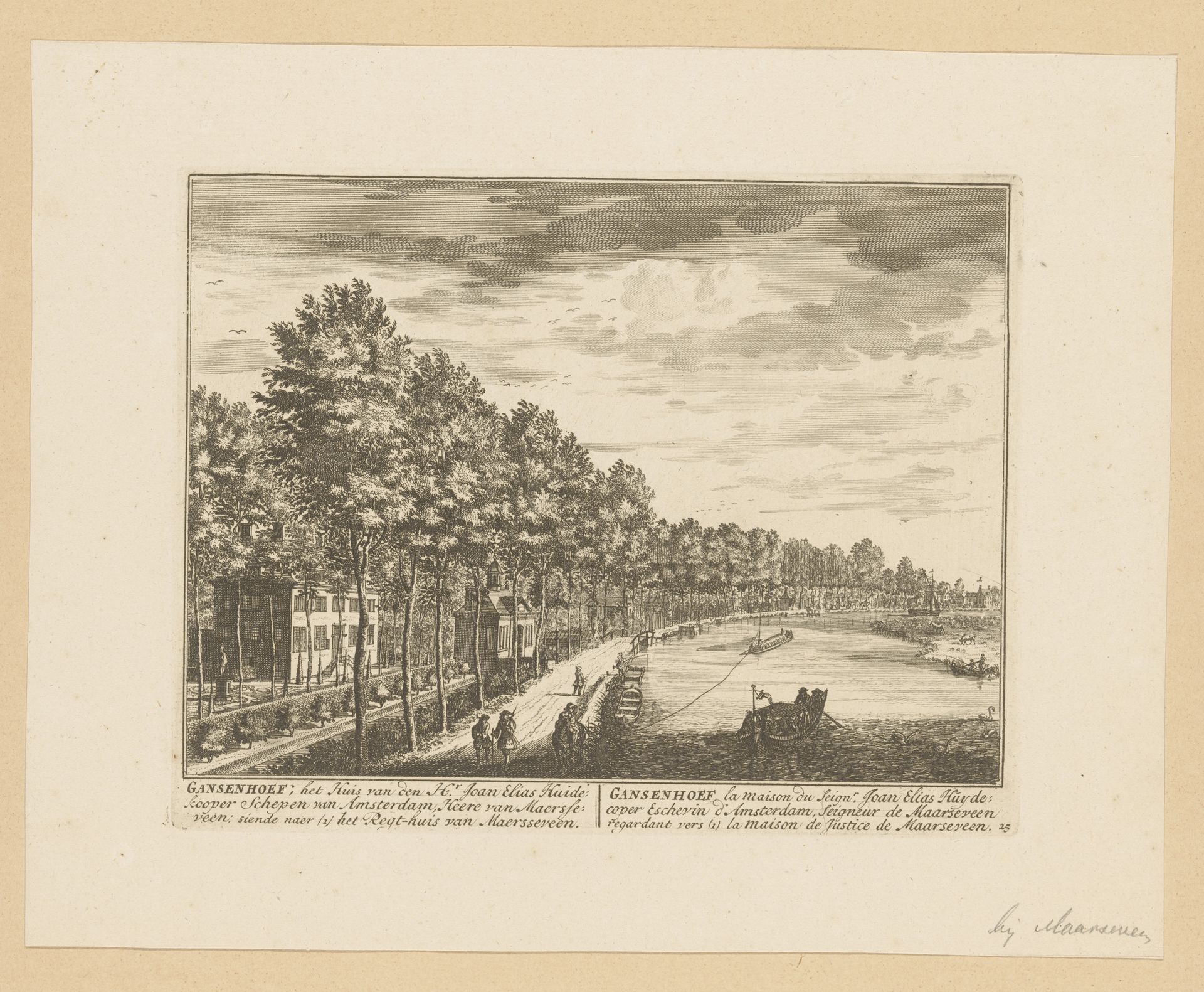 Gezicht op de buitenplaats Gansenhoef aan de Vecht by Daniël Stopendaal